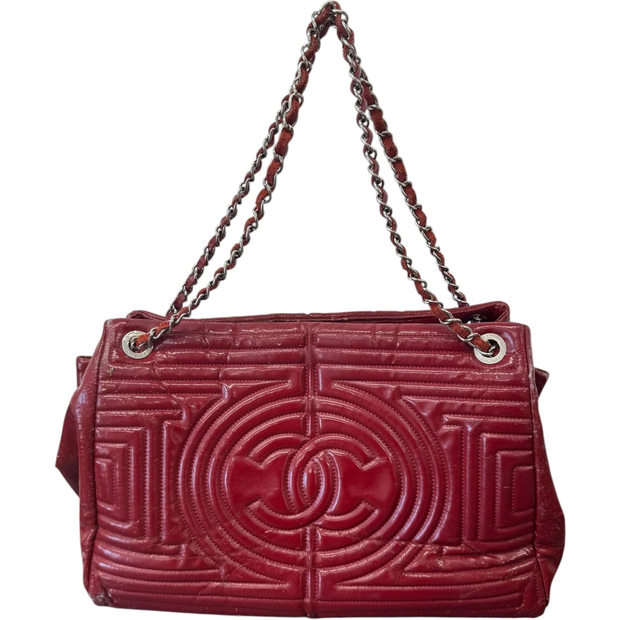 Patent leather handbag