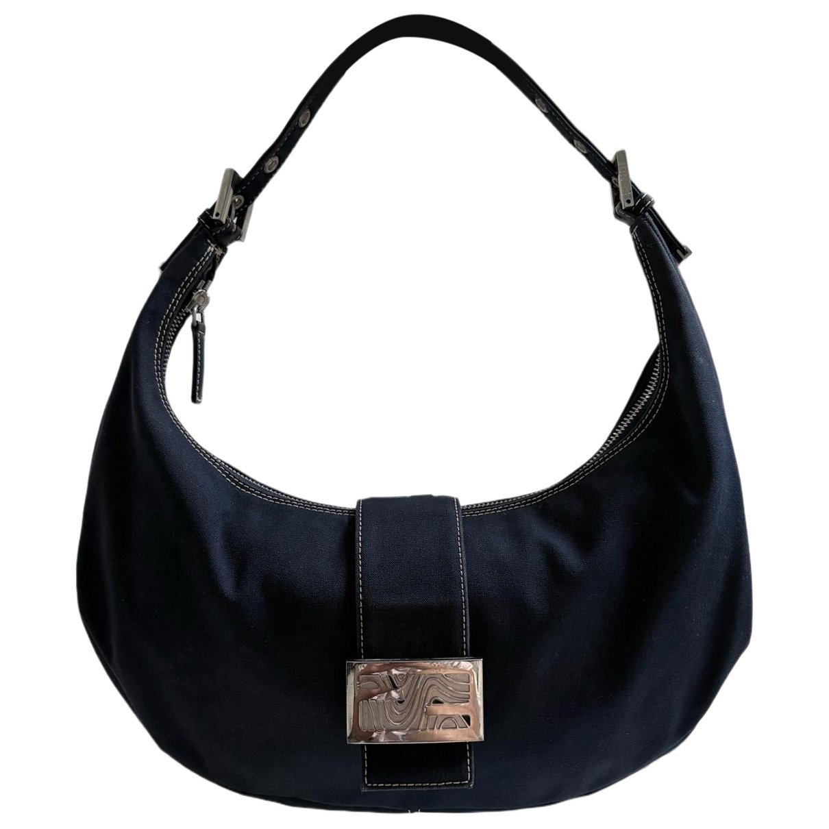 Croissant Vintage cloth handbag