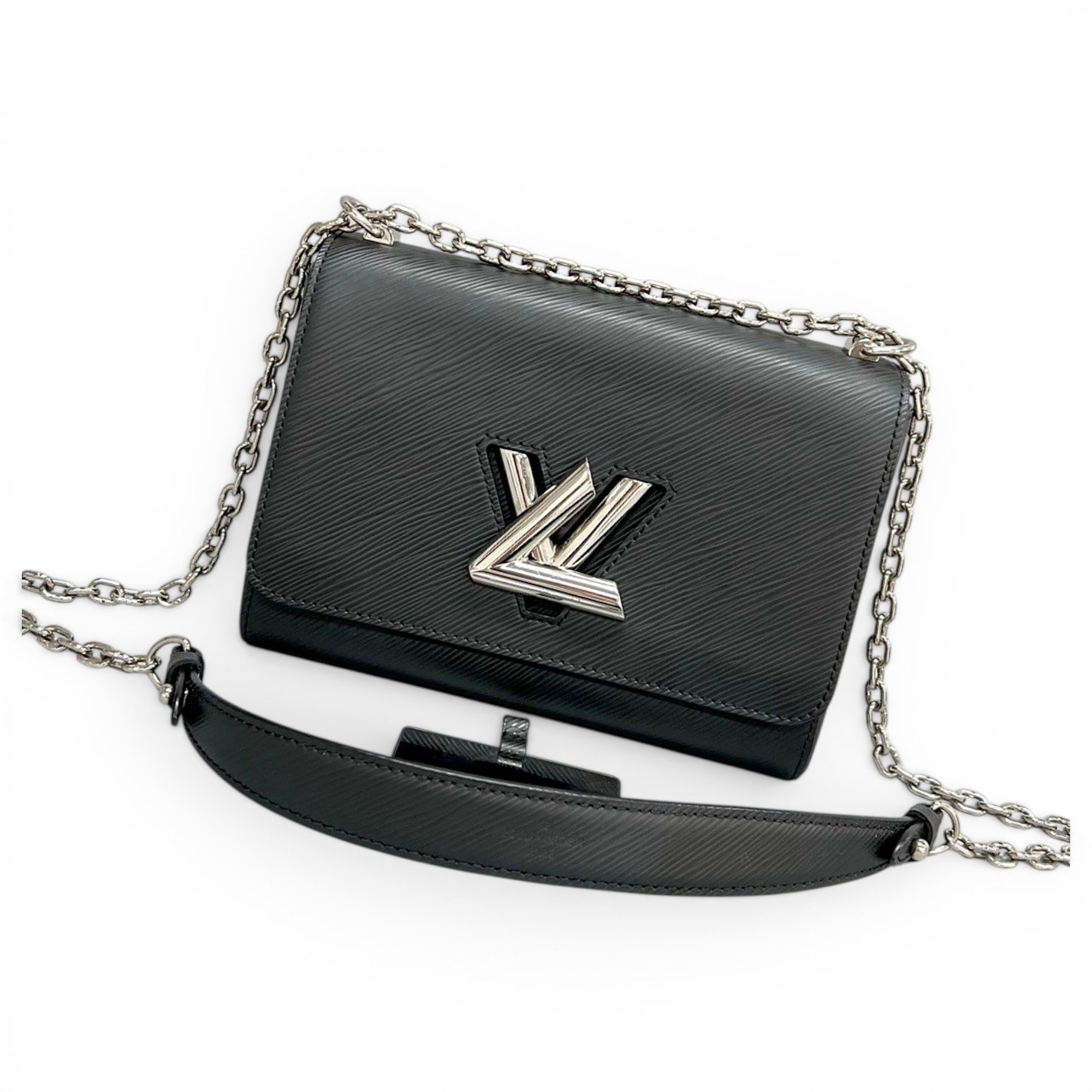 Twist leather handbag