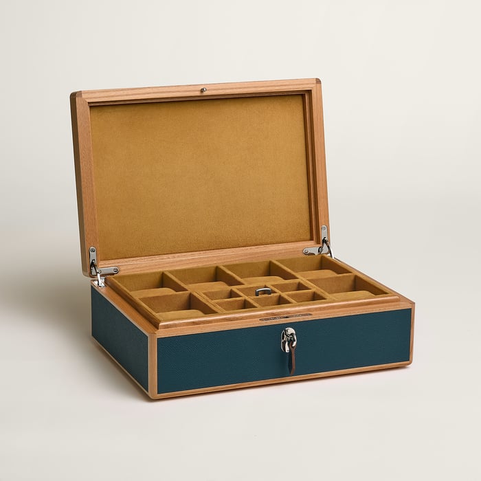 Sésame Amalthee Tricolore Watch and Cufflink Box, Large Model