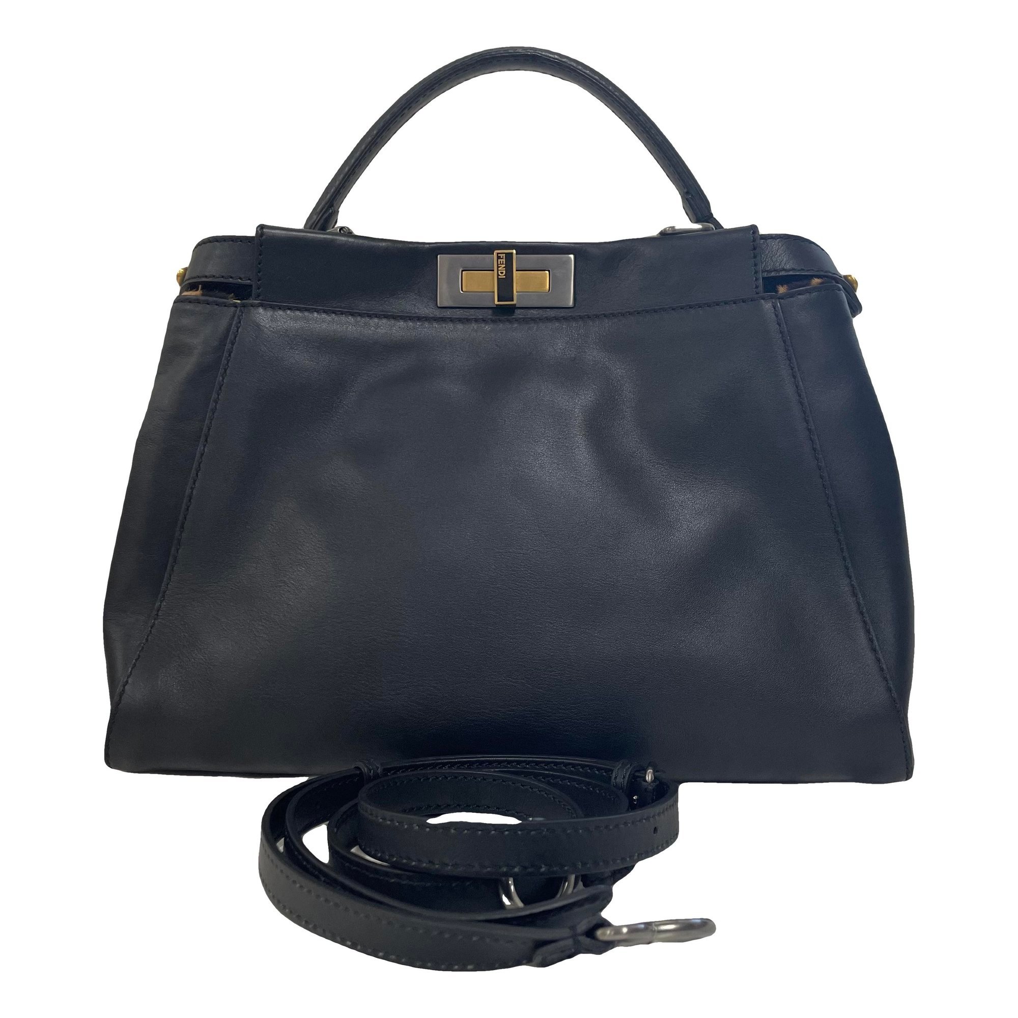 Peekaboo leather handbag