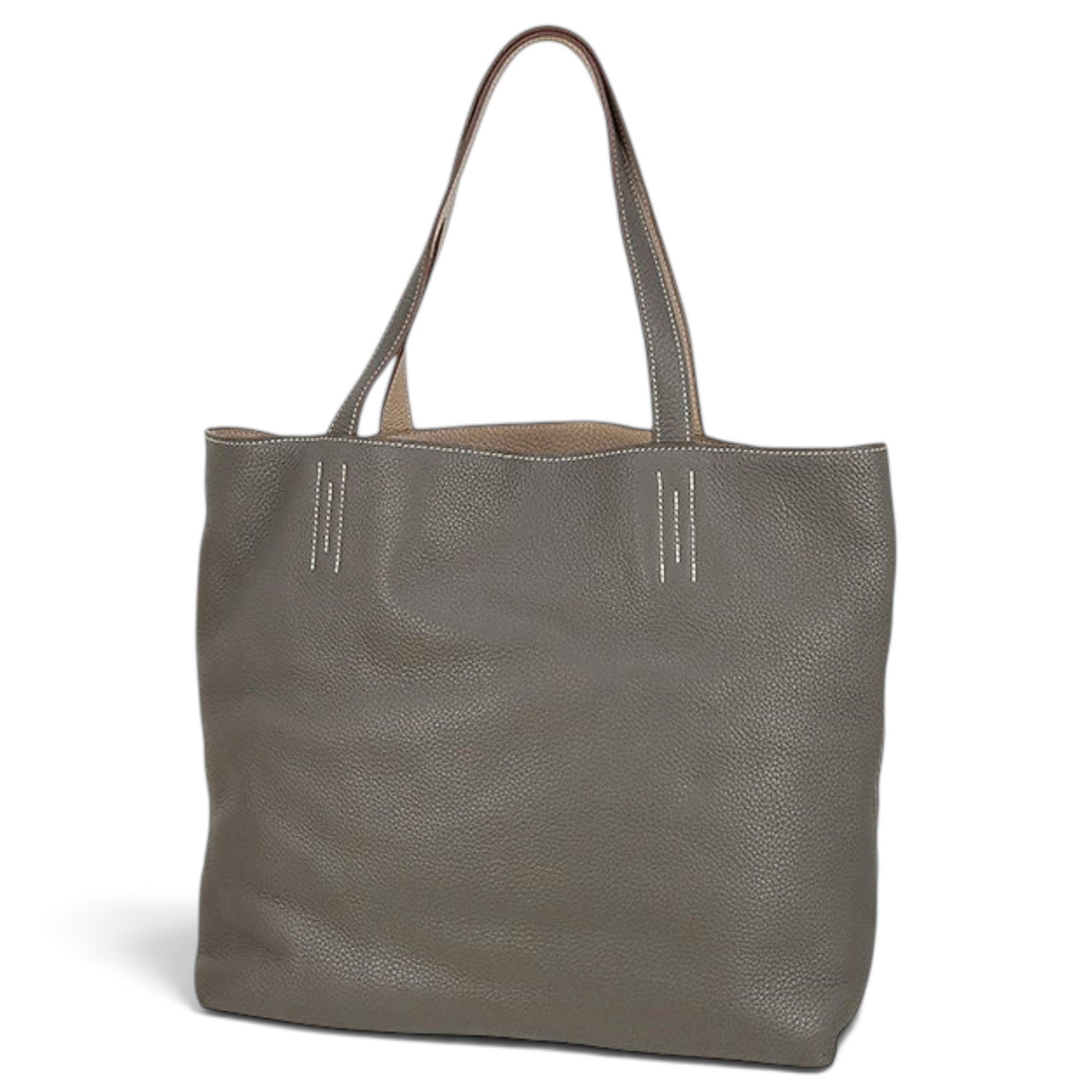 Double sens leather tote