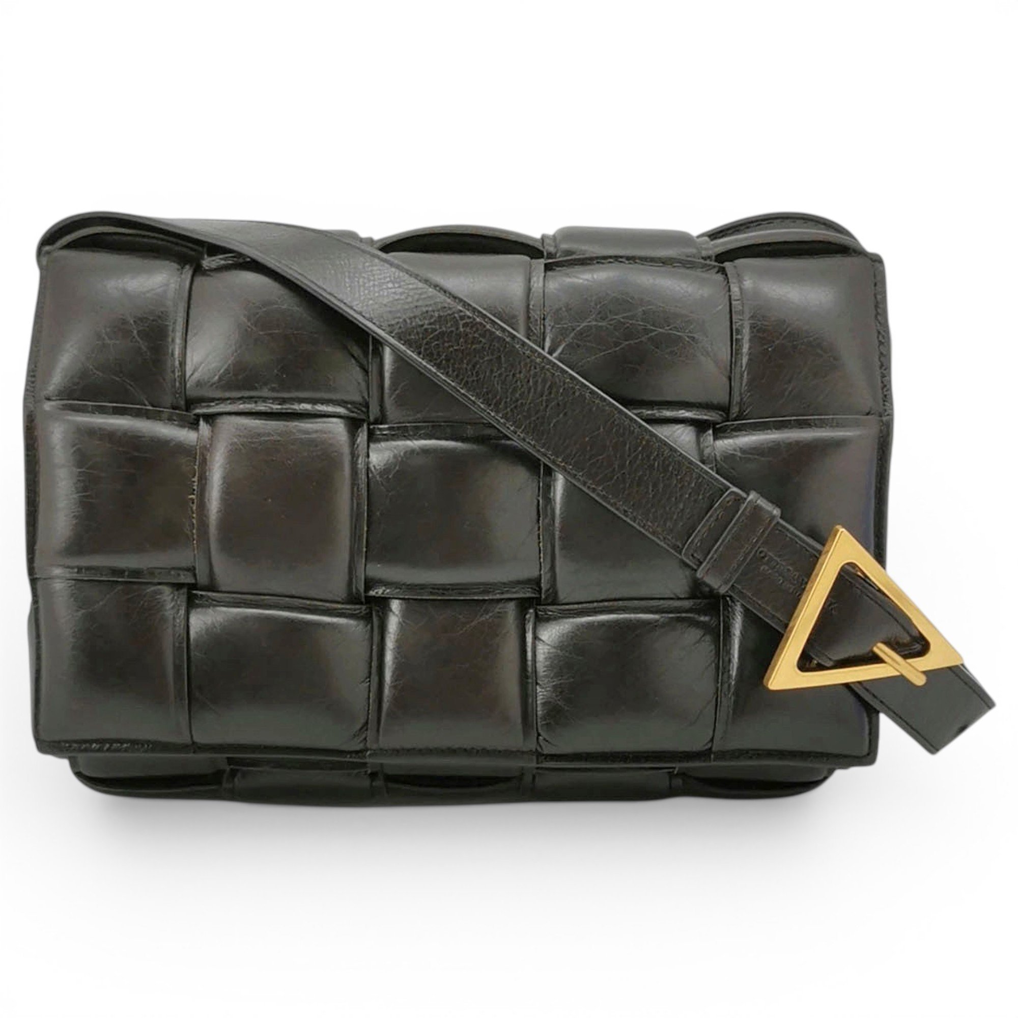 Cassette leather handbag