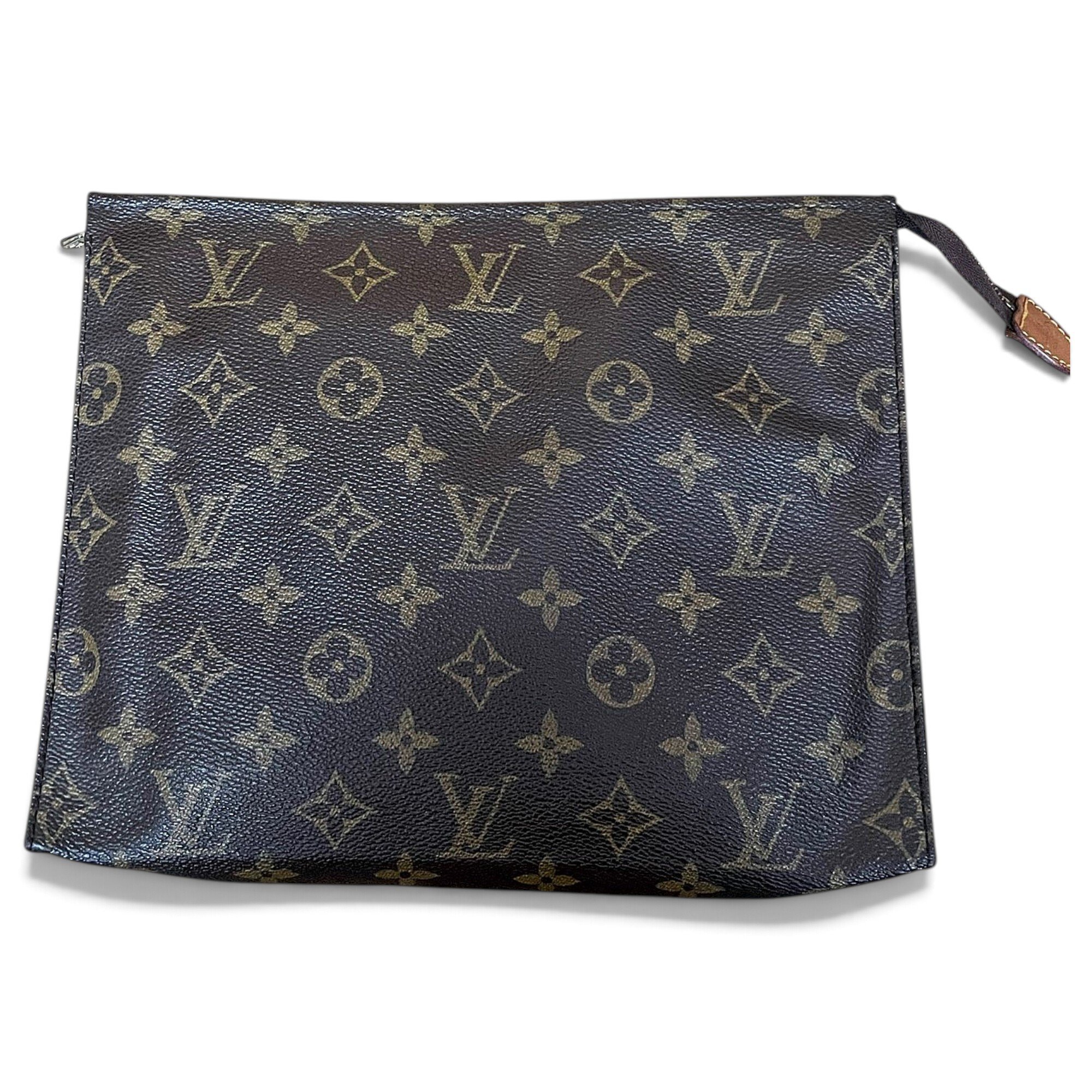 Leather clutch bag