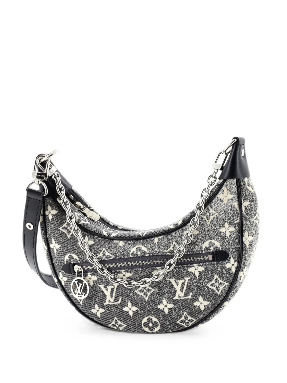 Loop Handbag Monogram Jacquard Denim hobo bag