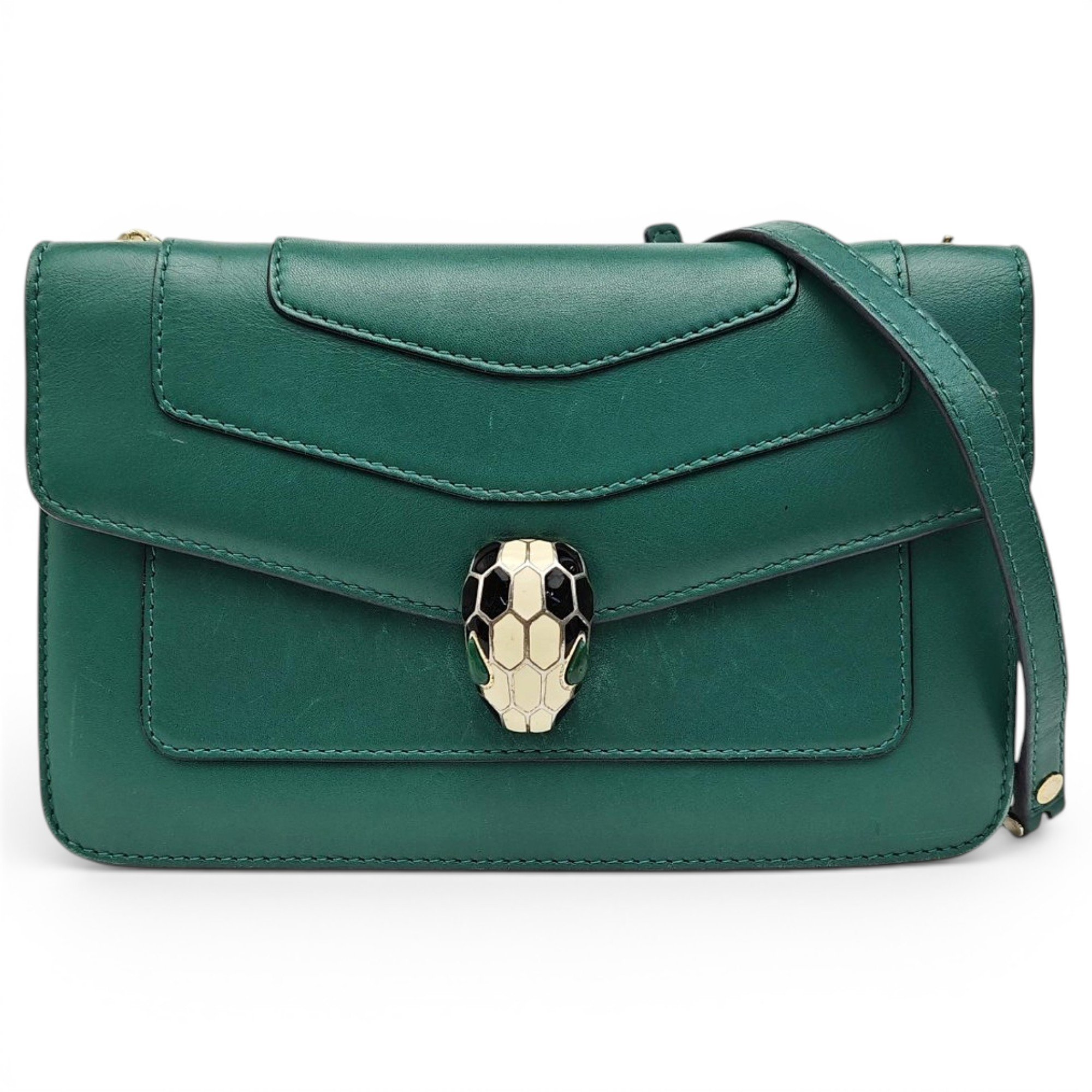 Serpenti leather handbag