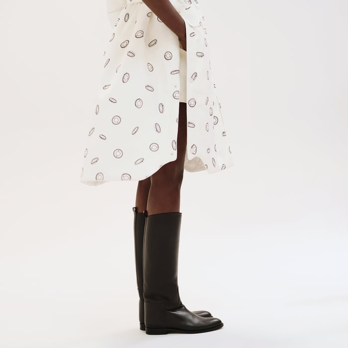 Blanc Cassé "Clou De Selle Semis" Reversible Quilted Coat