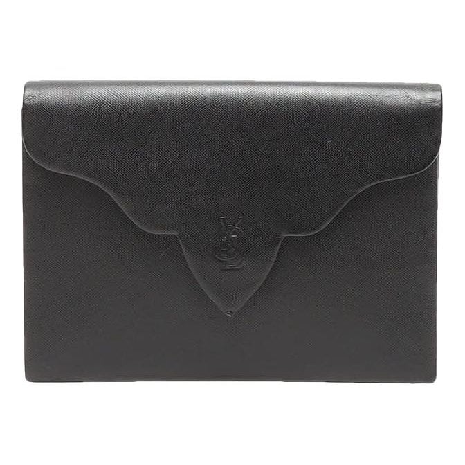 Leather clutch bag
