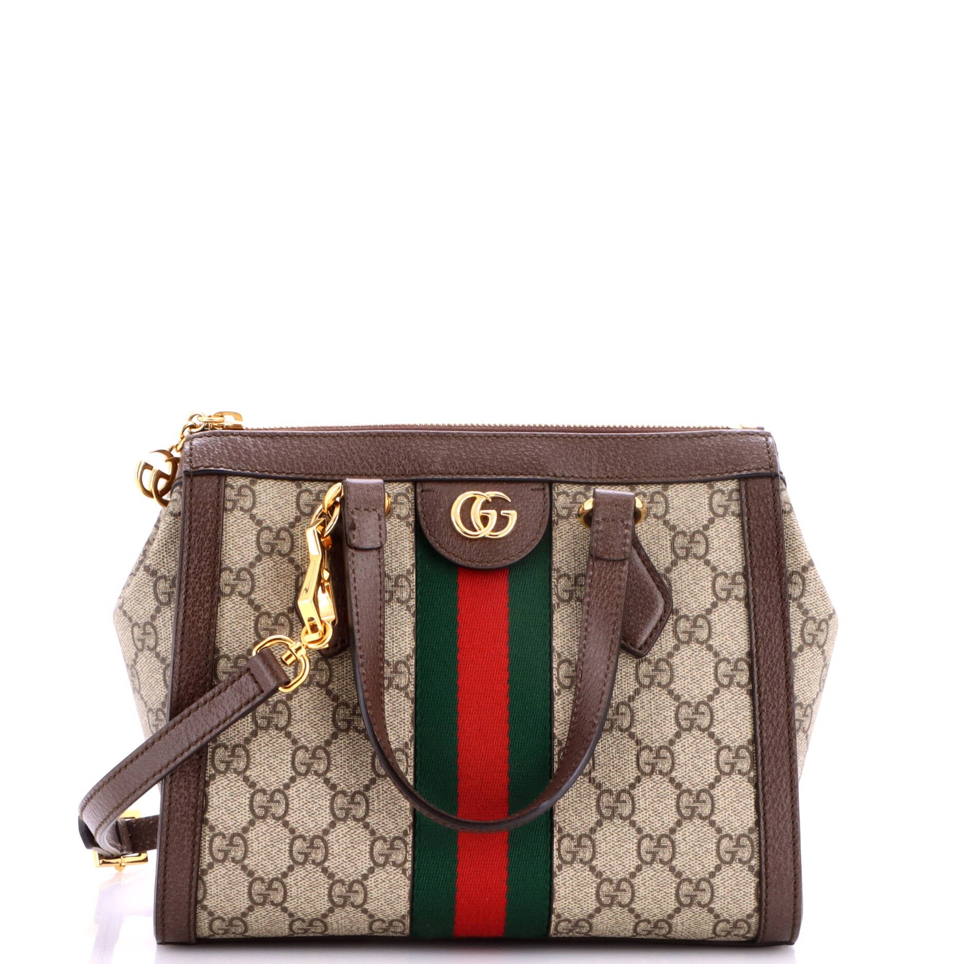 Ophidia Top Handle Tote GG Coated Canvas Small