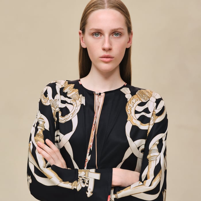 Noir "Ferronnerie Remix" Caftan
