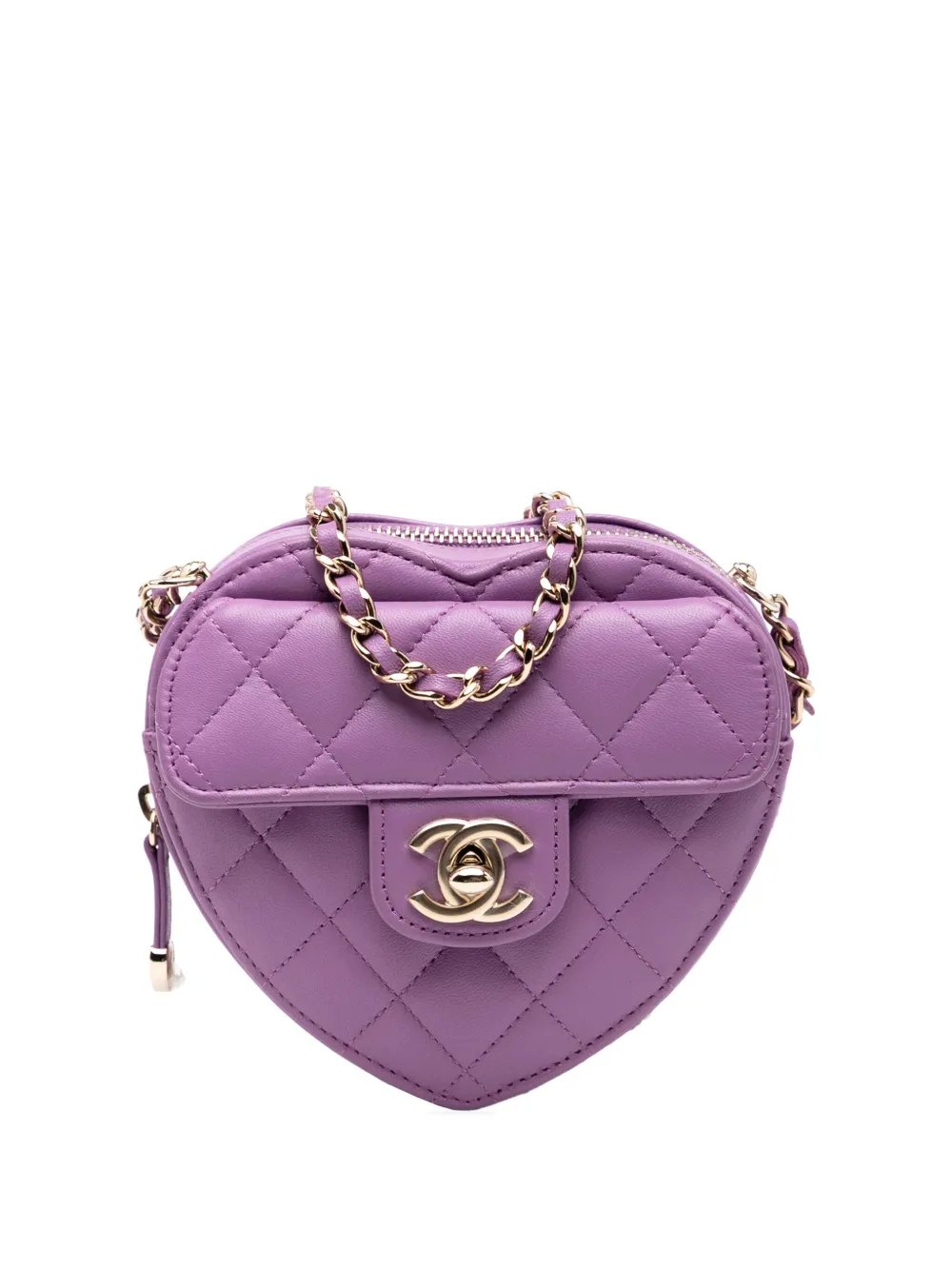 2021 Mini Lambskin CC in Love Heart crossbody bag