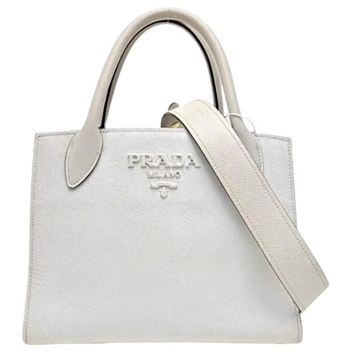 Monochrome leather handbag