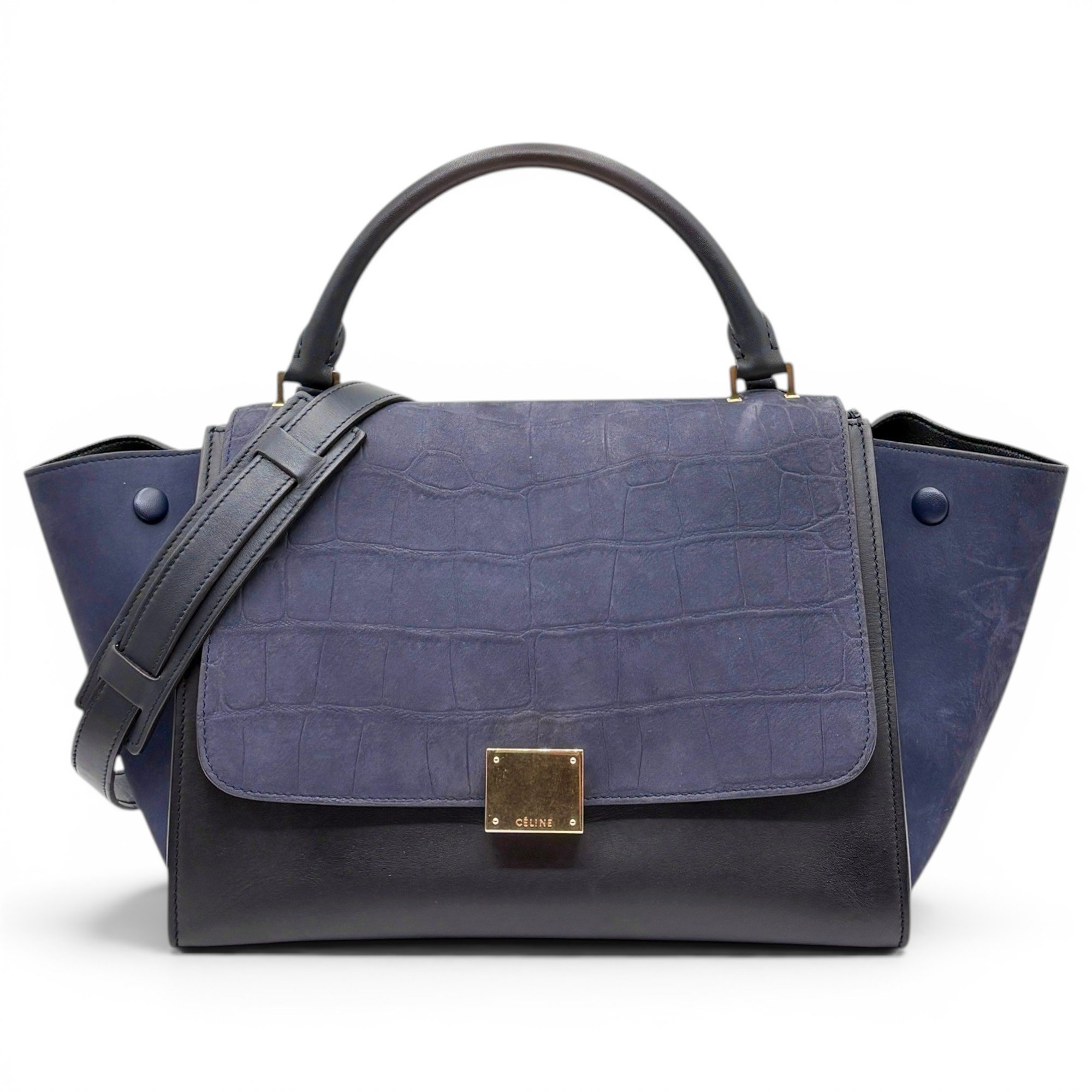 Trapèze crocodile handbag