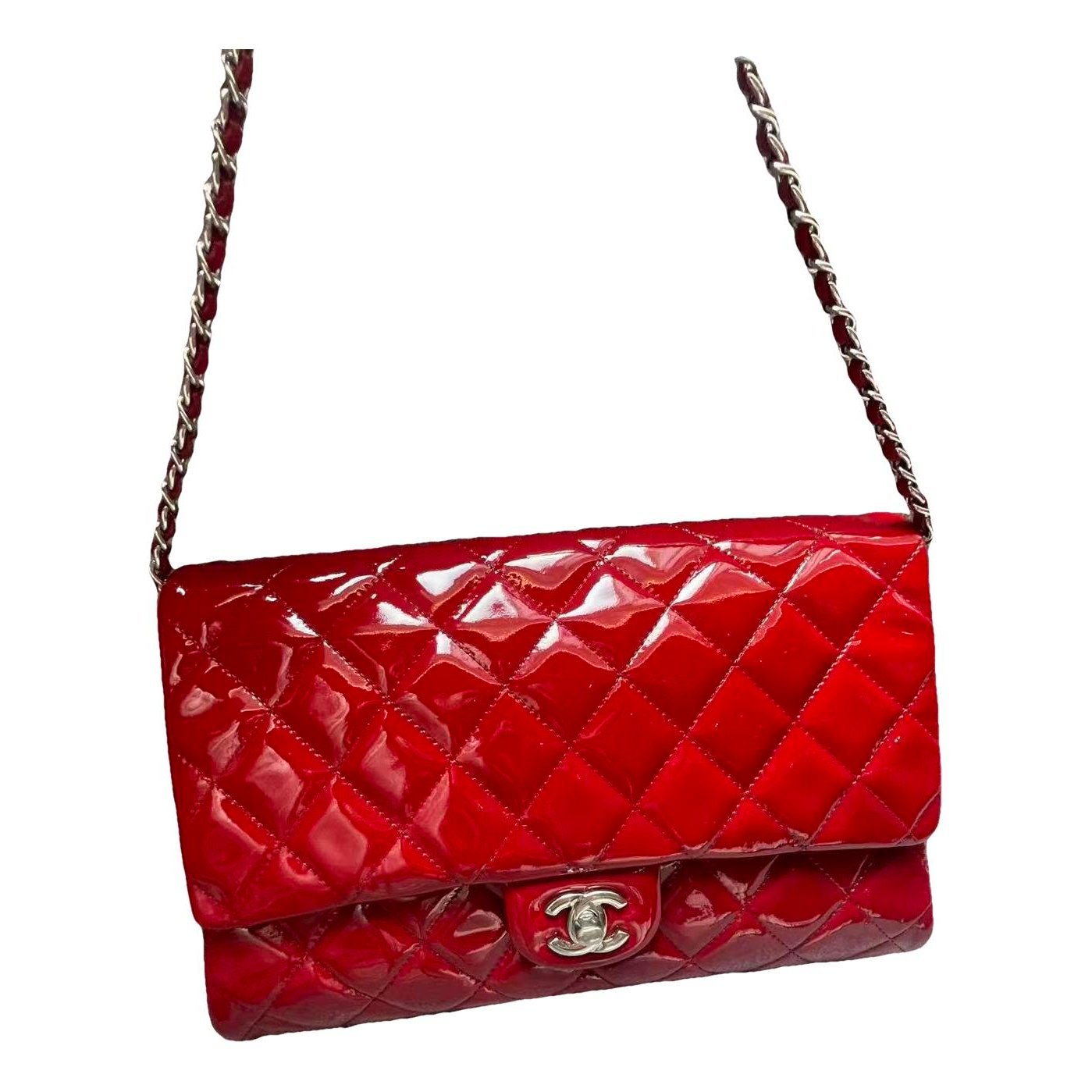 Patent leather handbag