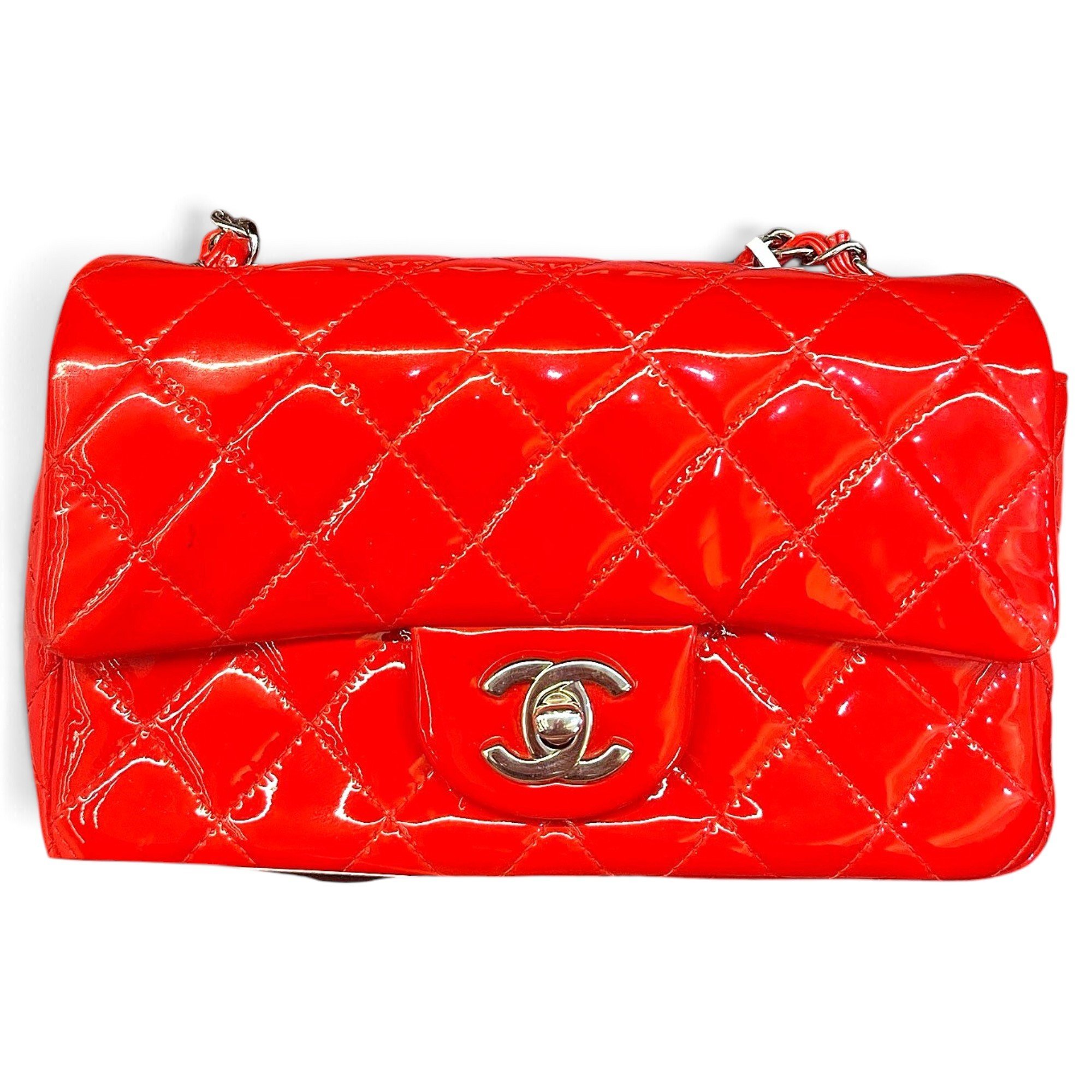 Patent leather handbag