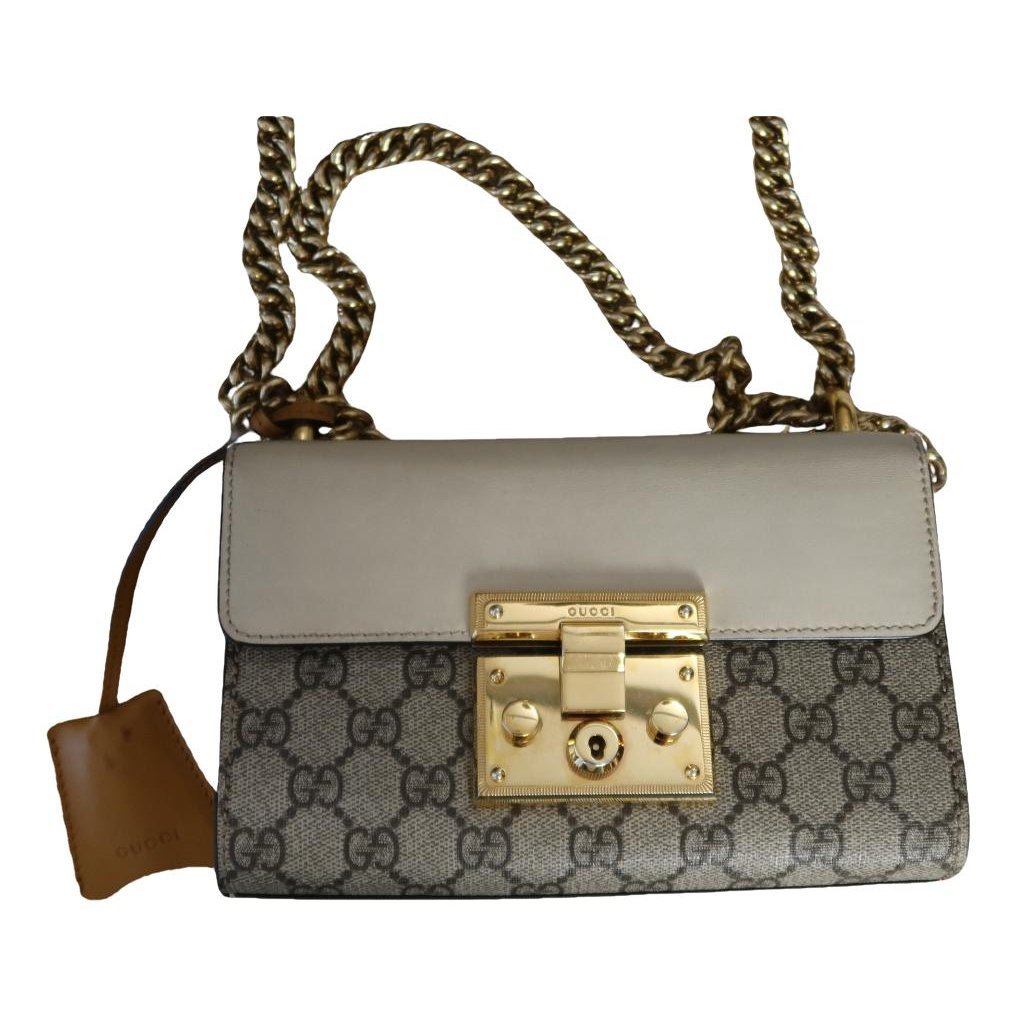 Padlock leather handbag
