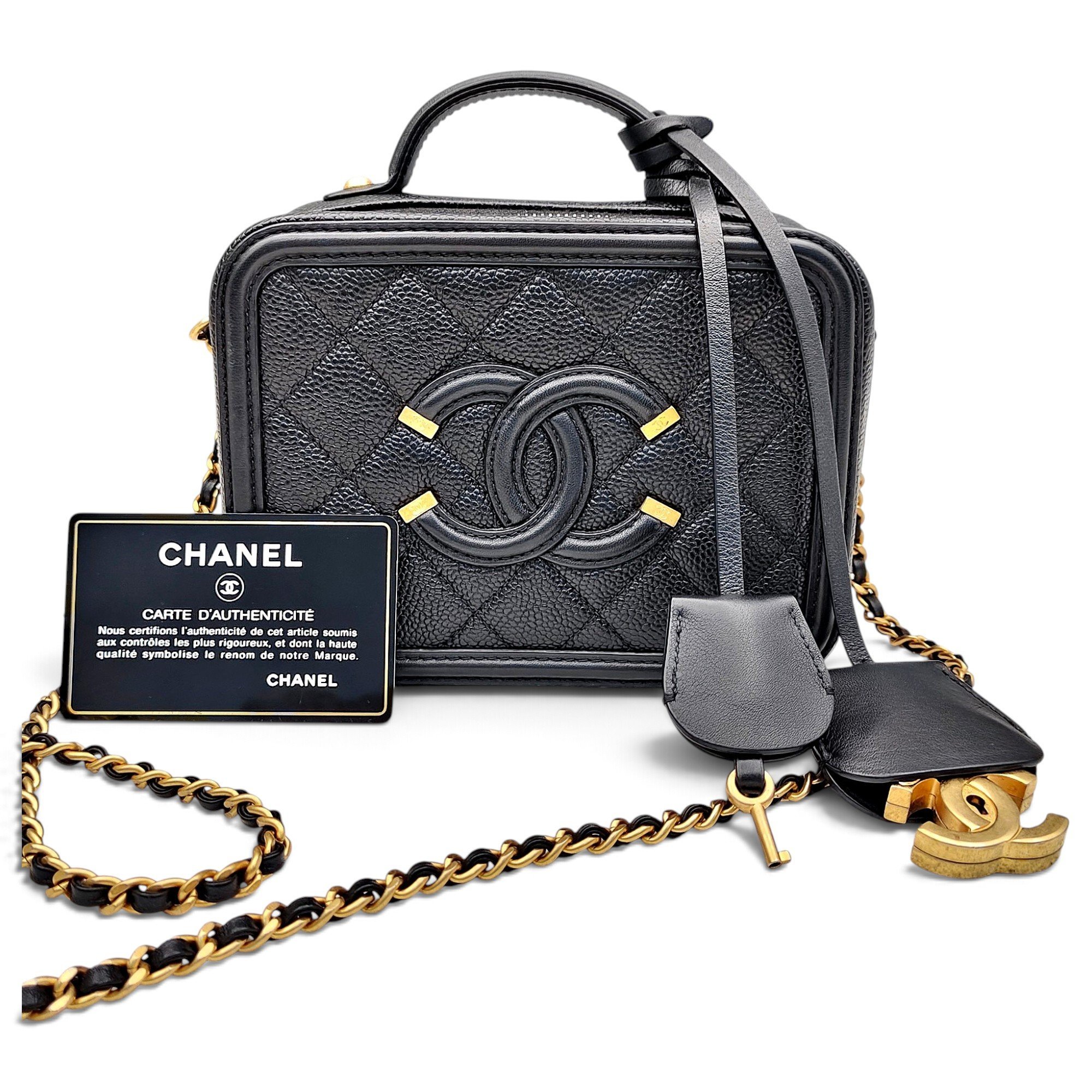 Vanity leather handbag