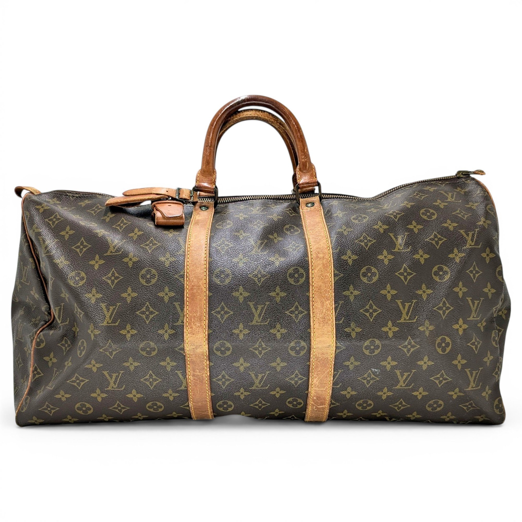 Keepall leather travel bag