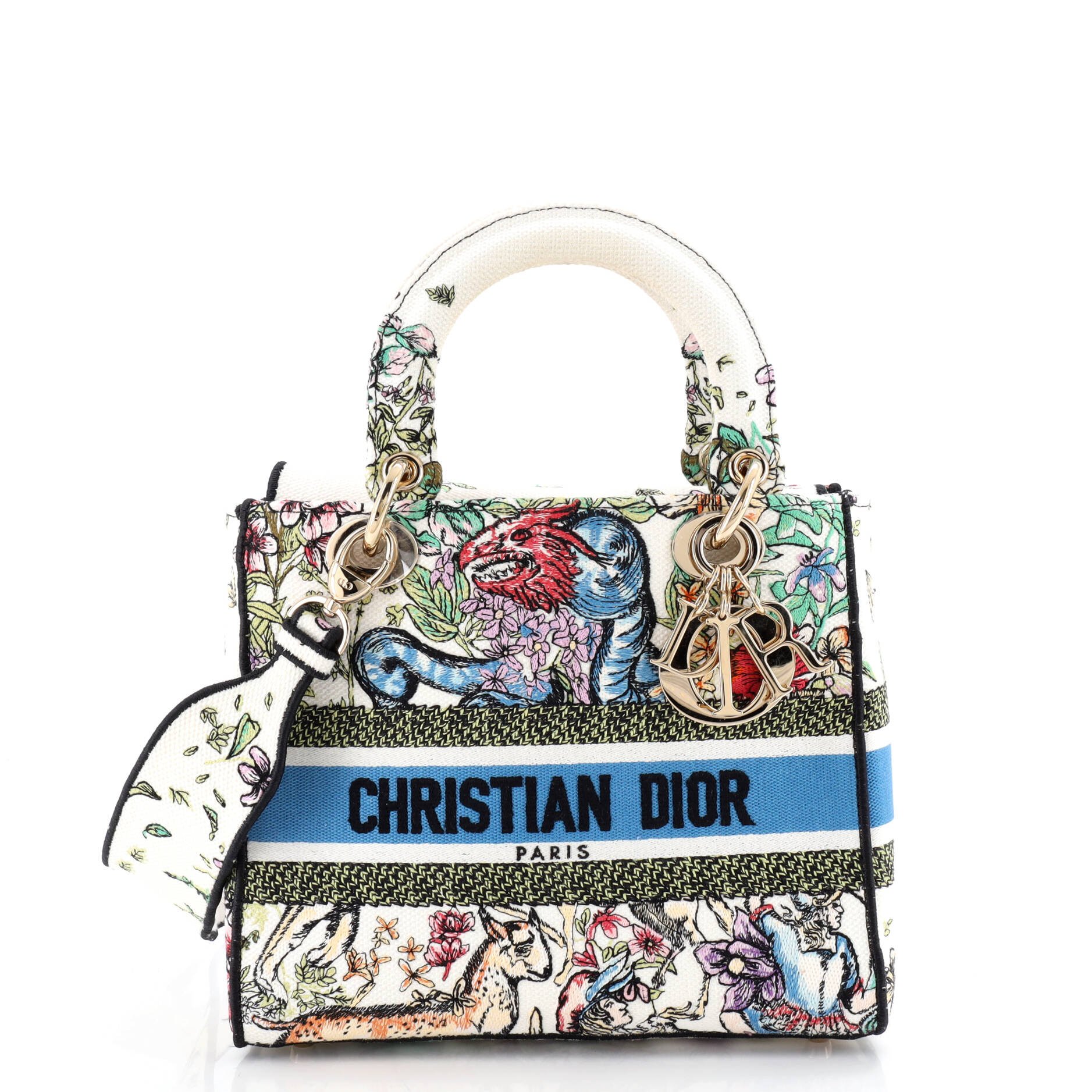 Dior Lady D-Lite Bag Embroidered Canvas Medium