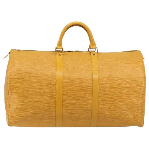 Keepall leather travel bag
