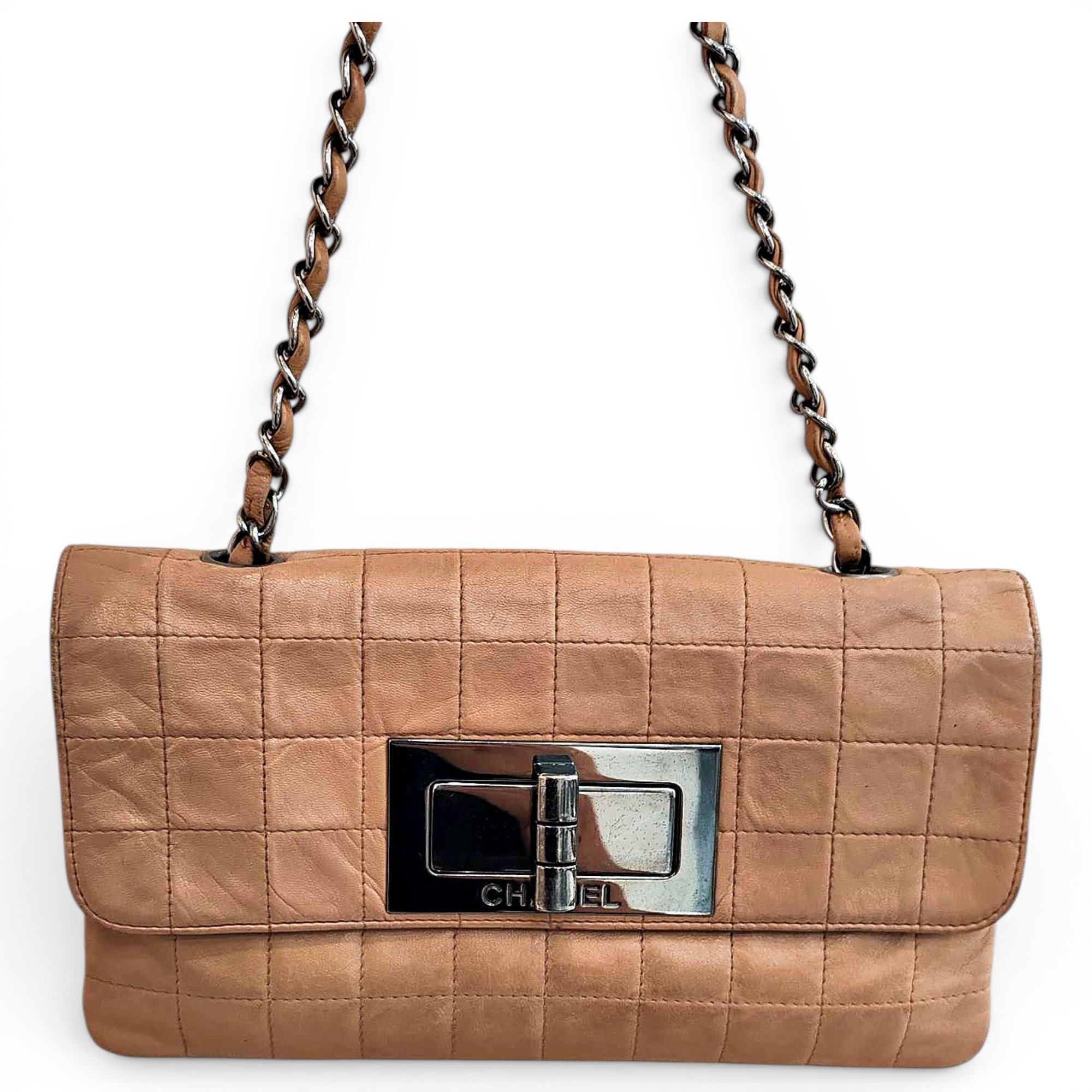 East West Chocolate Bar leather handbag