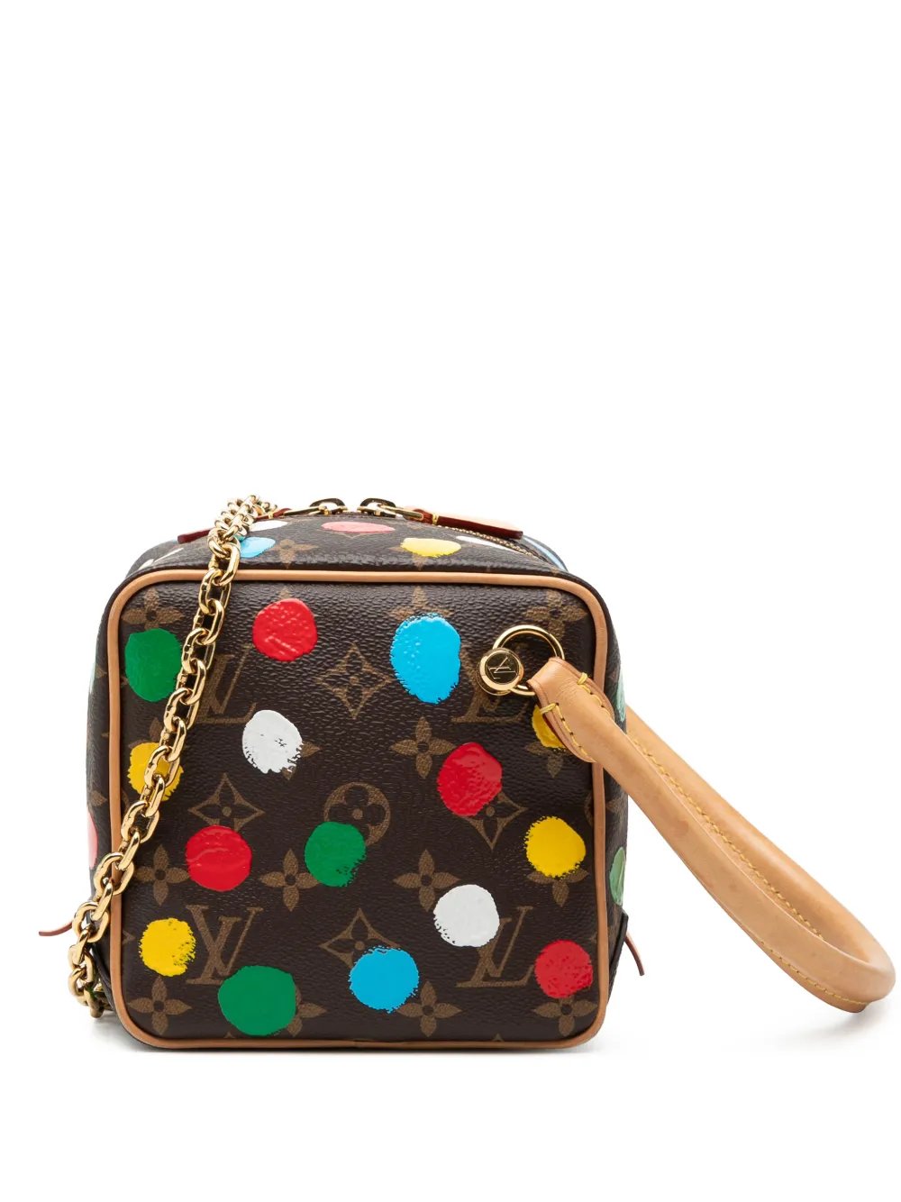 2023 Yayoi Kusama Monogram Painted Dots Square Bag satchel