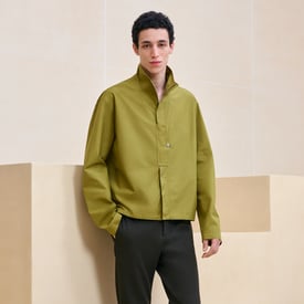 "Poche a cheval" boxy fit jacket shirt