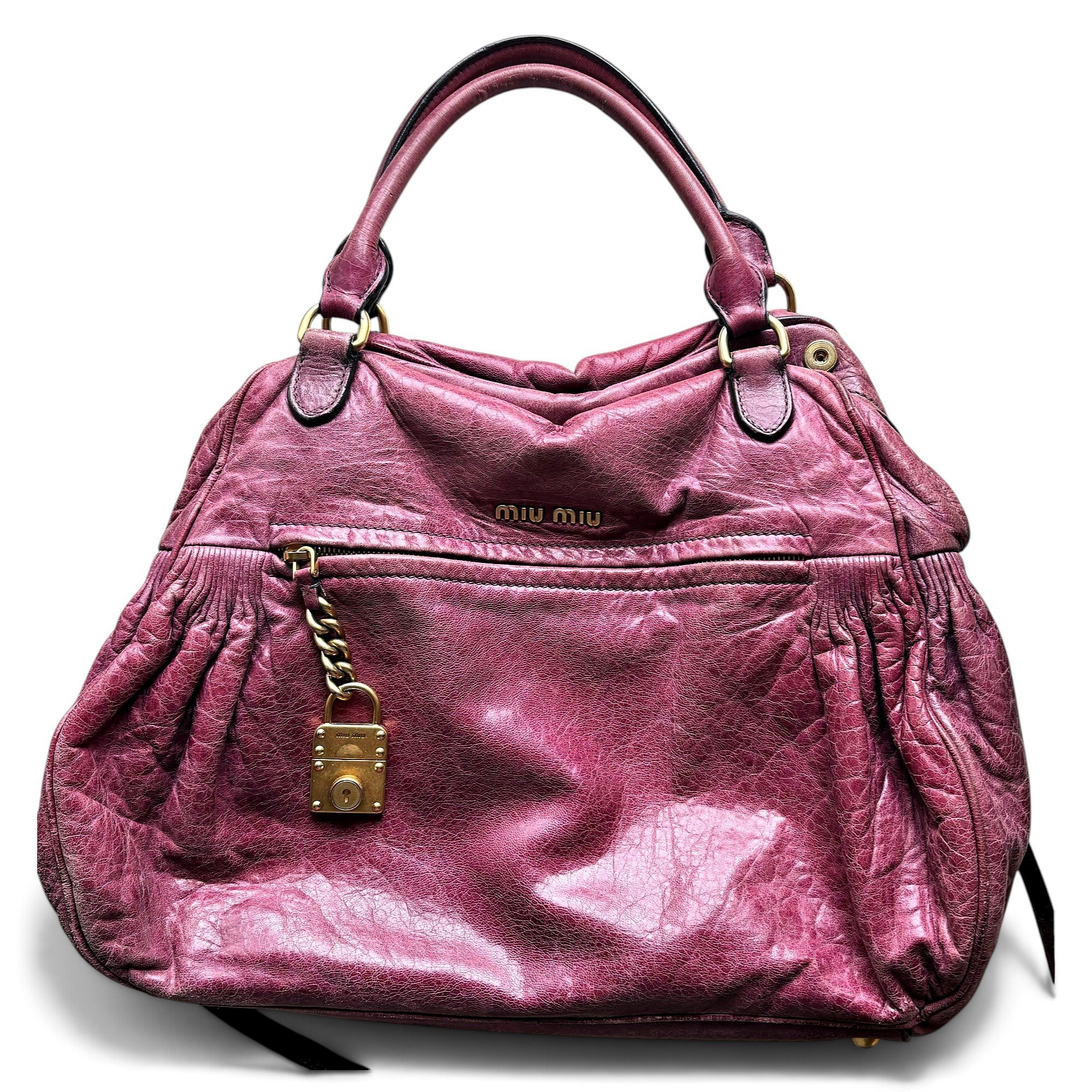 Miu Miu Pocket leather handbag