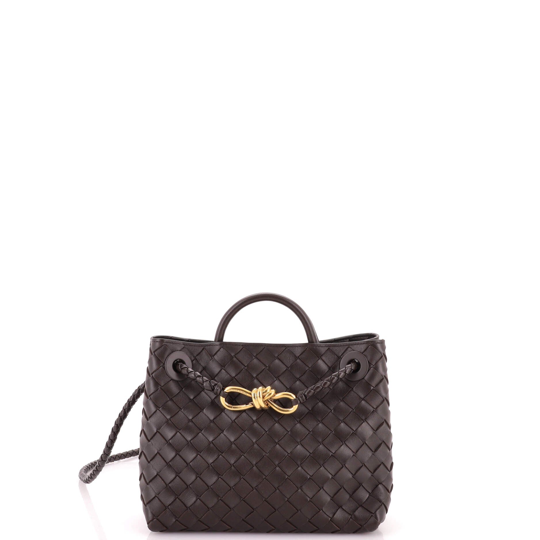 Bottega Veneta Andiamo Top Handle Bag Intrecciato Nappa Small