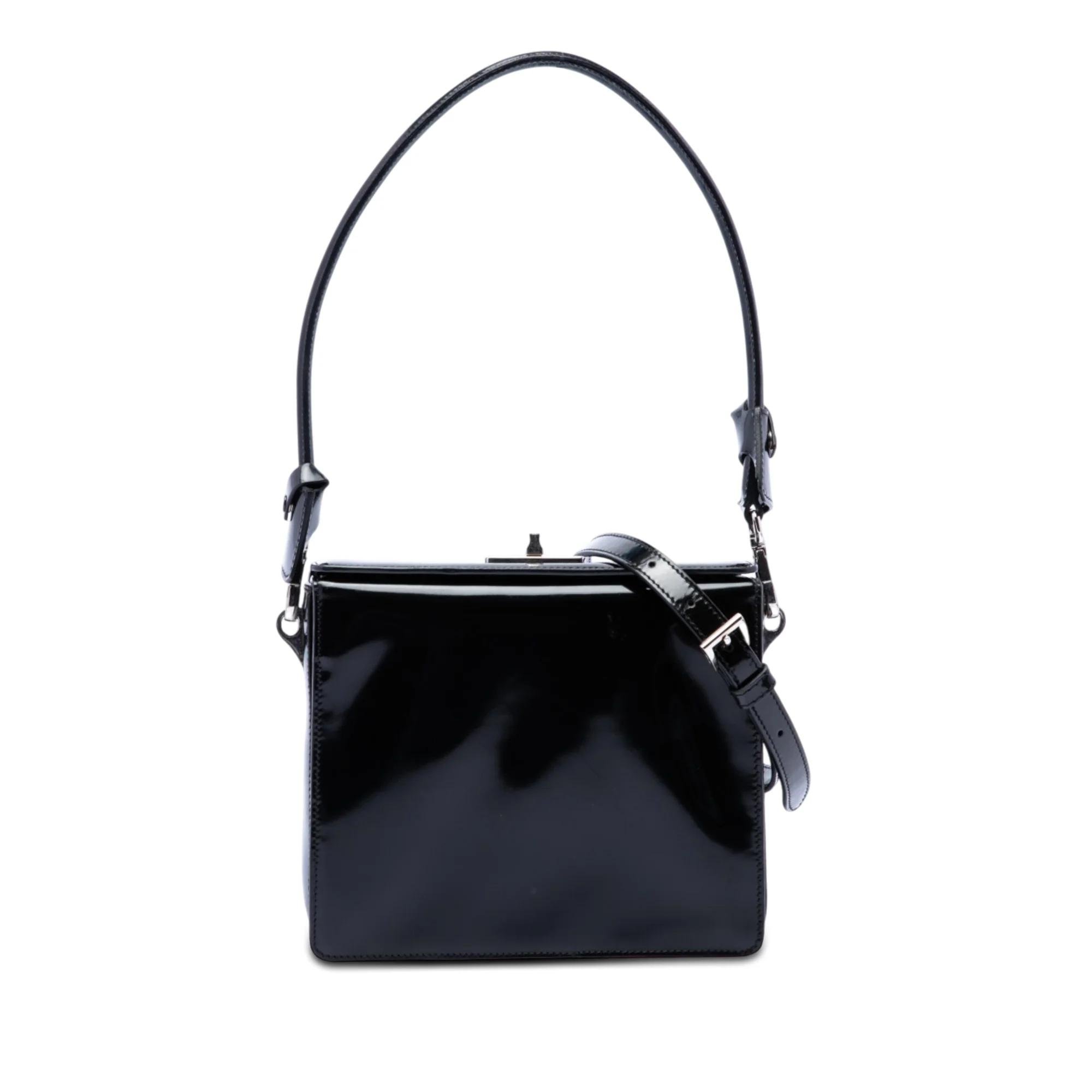 Patent leather satchel