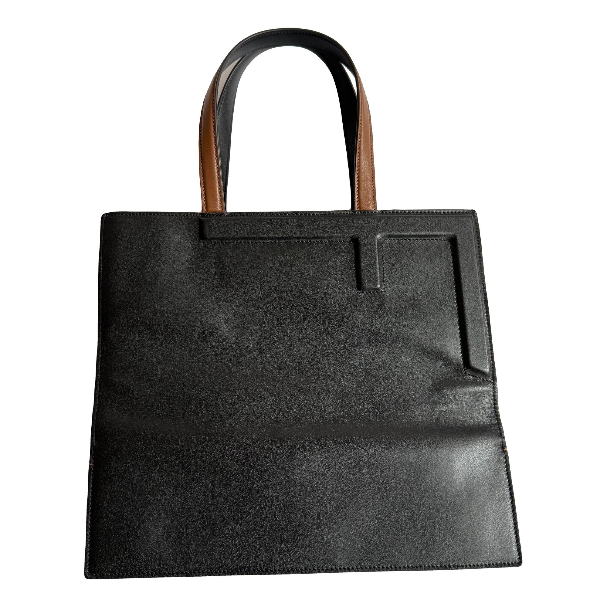 Flip leather handbag