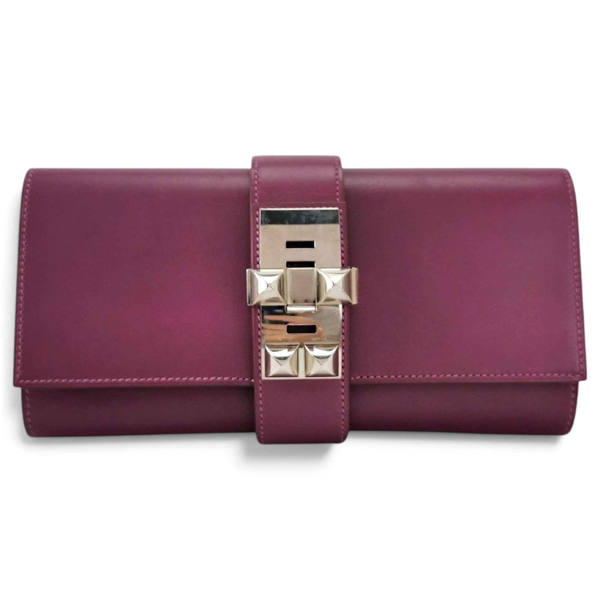 Médor leather clutch bag