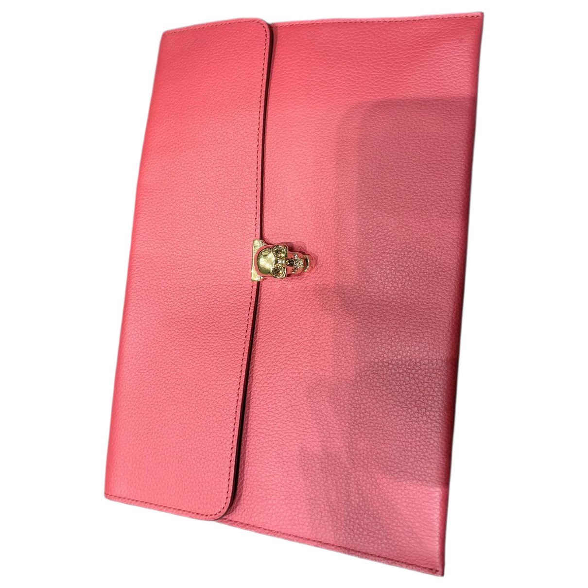 Leather clutch bag