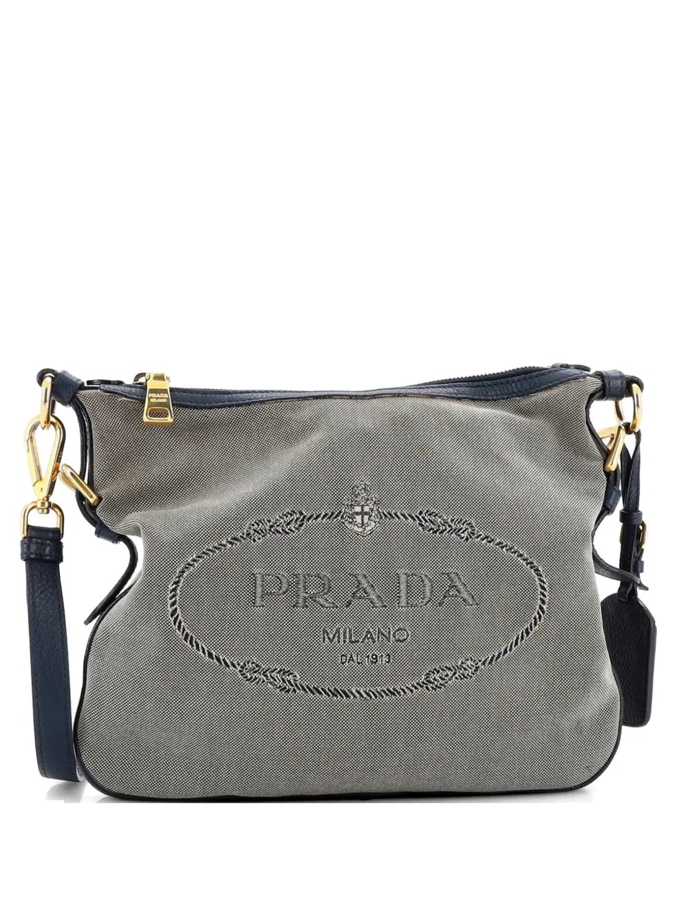 Logo Messenger Bag Canvas with Leather Small crossbody bag