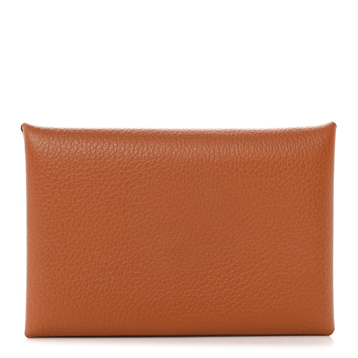 Hermes Evercolor Calvi Card Case Gold Etoupe