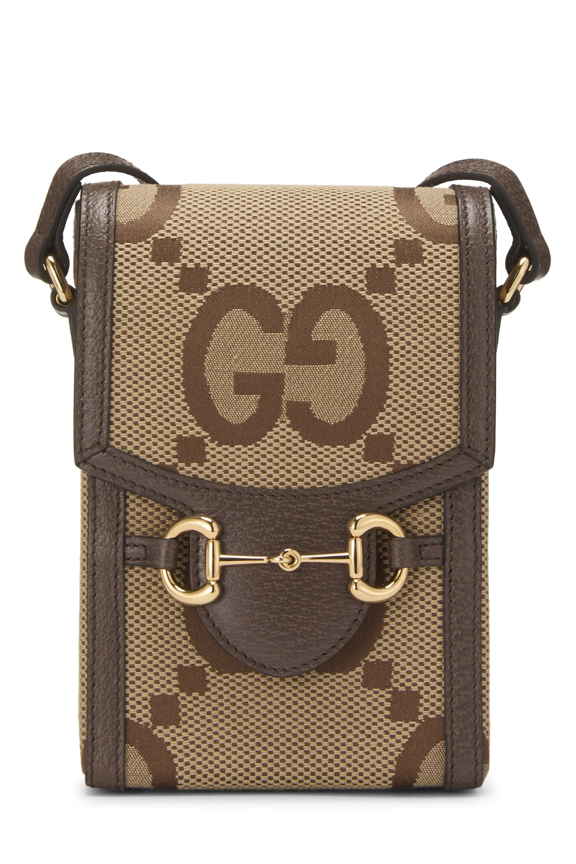 Brown Jumbo GG Canvas Crossbody Bag Mini
