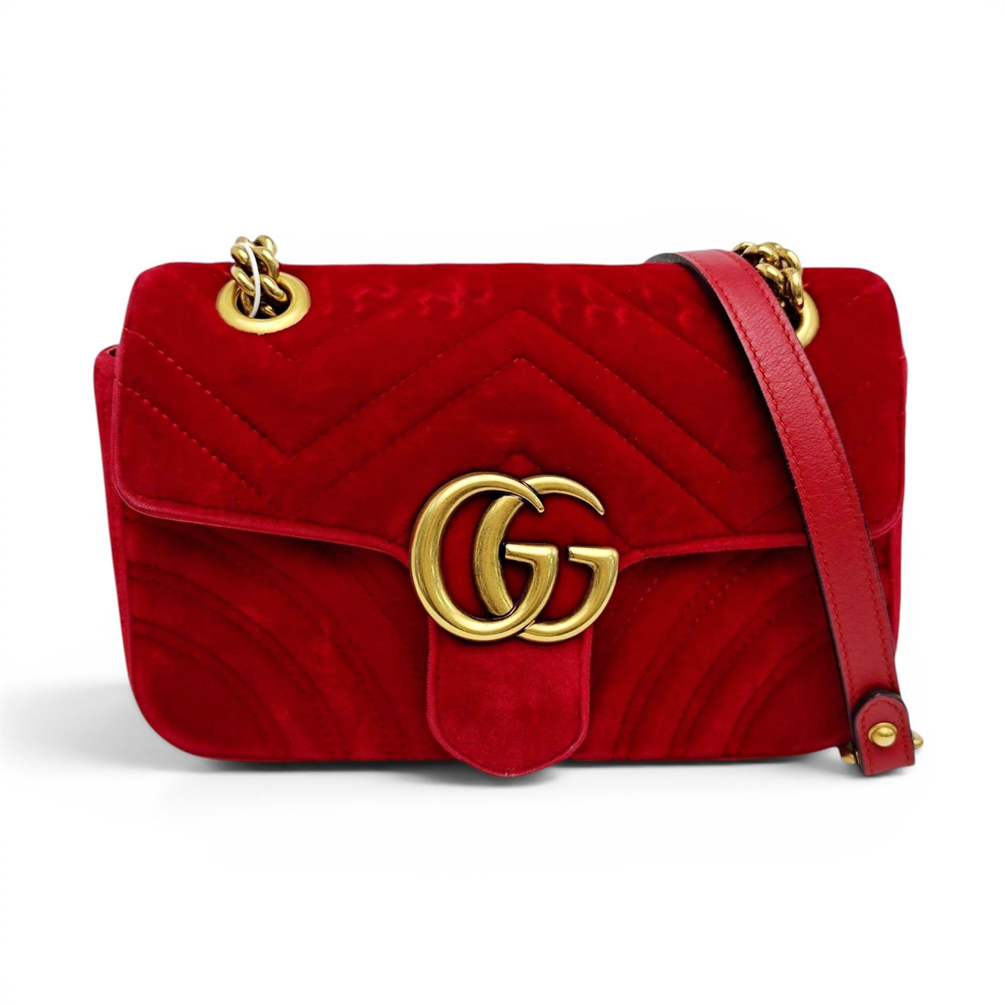 GG Marmont Flap velvet handbag