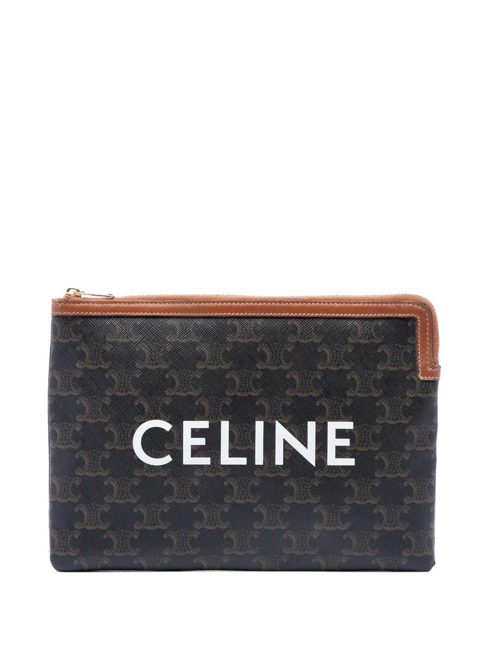 Celine 2020 Small Triomphe Coated Canvas clutch bag