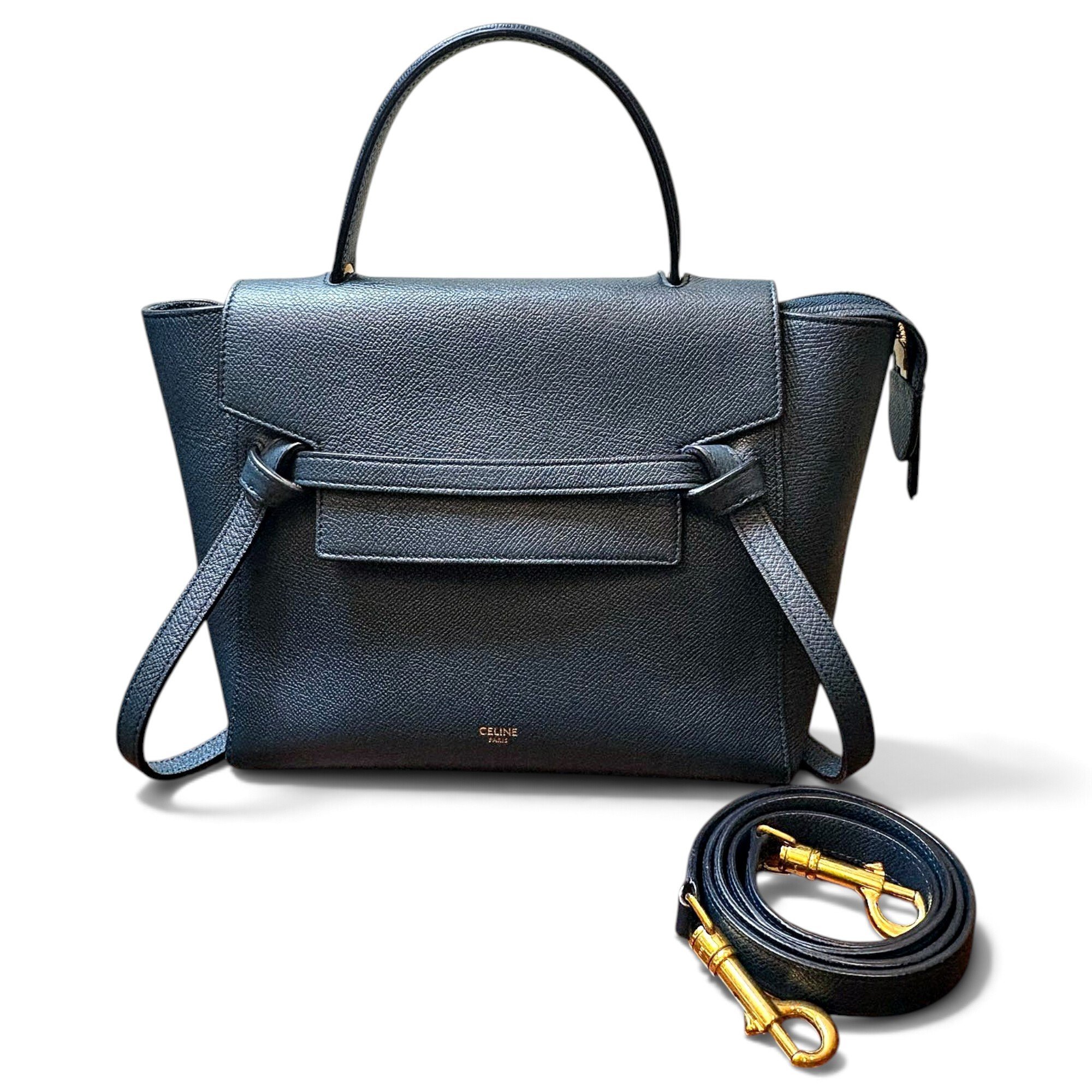 Belt leather handbag