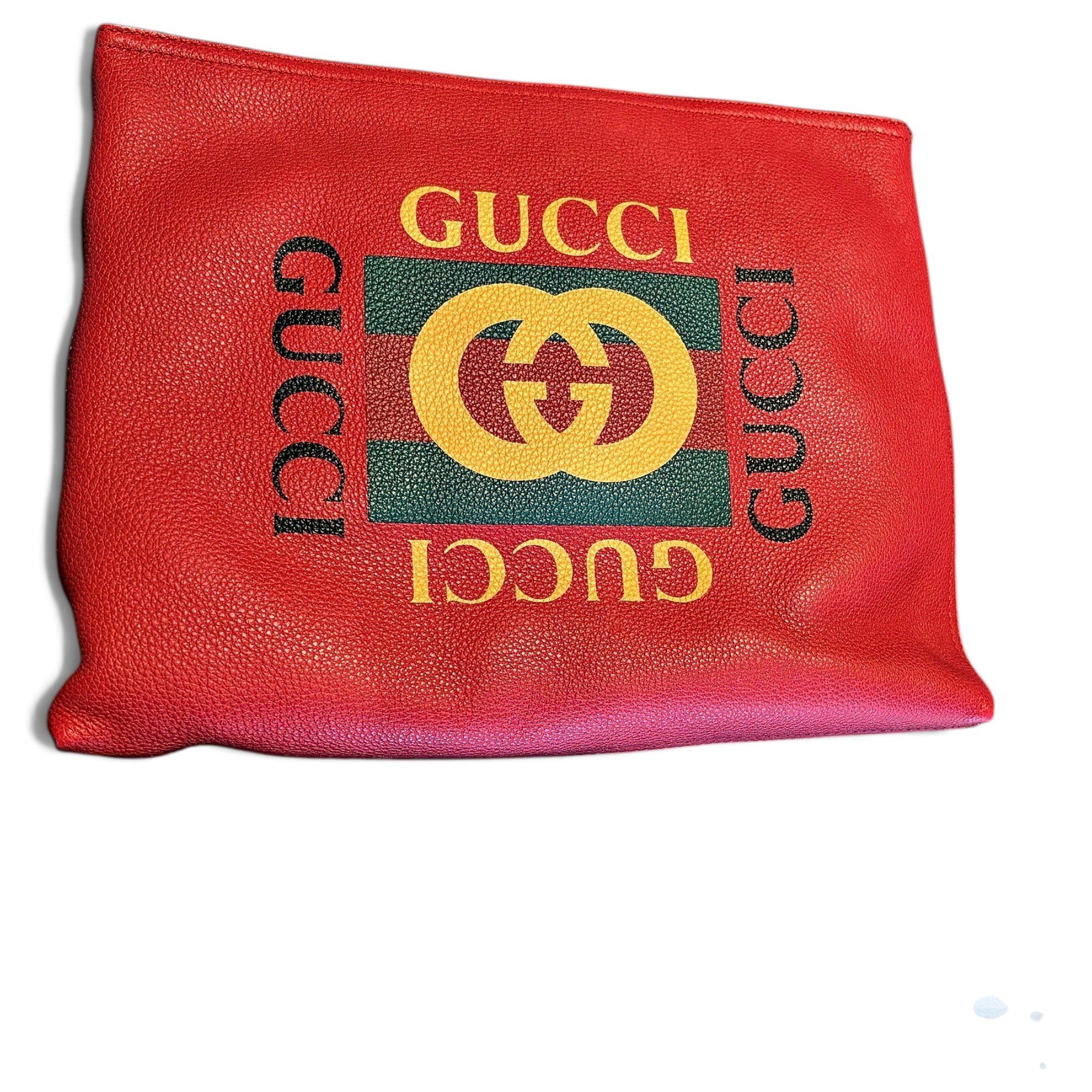 Leather clutch bag