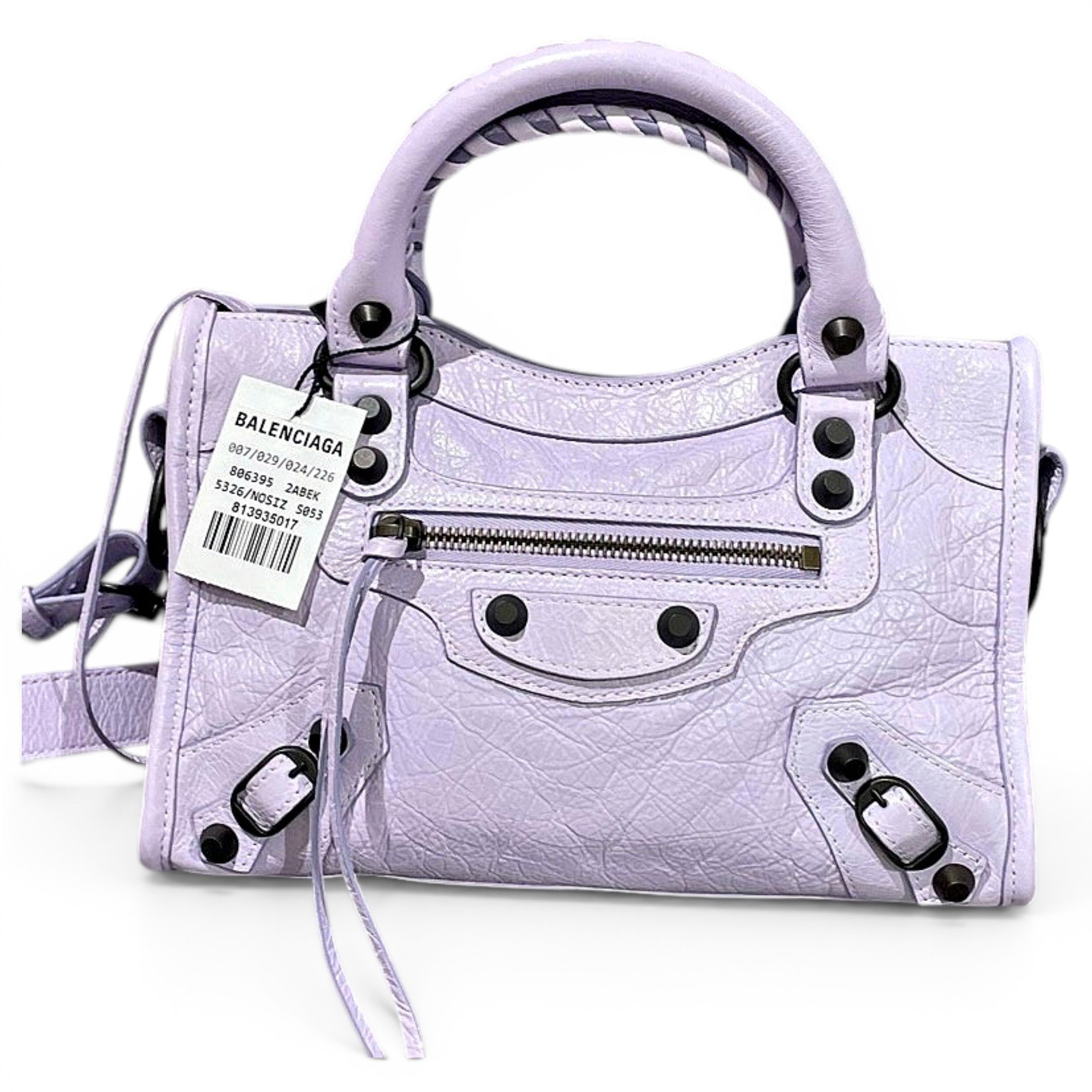 City leather handbag
