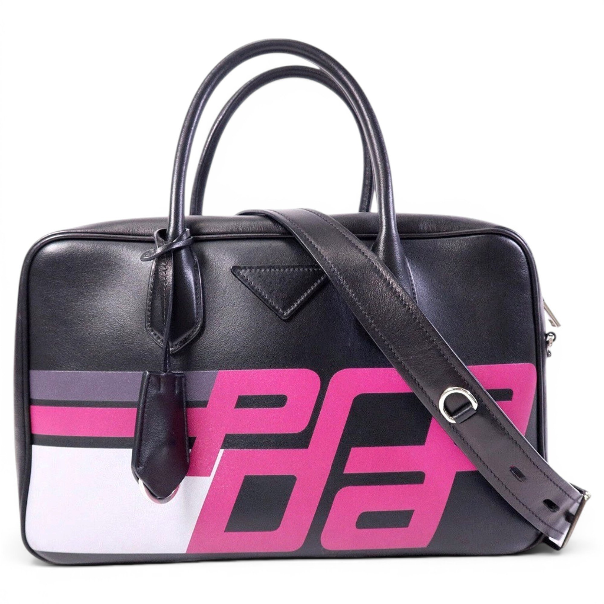 Leather bowling bag