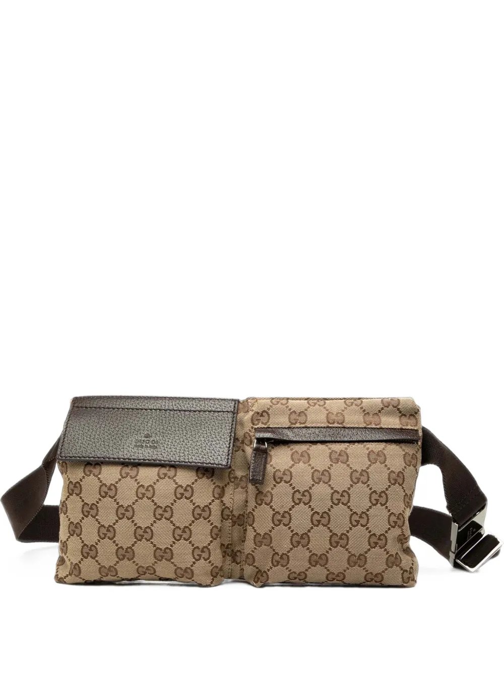2000-2015 GG Canvas Double Pocket belt bag