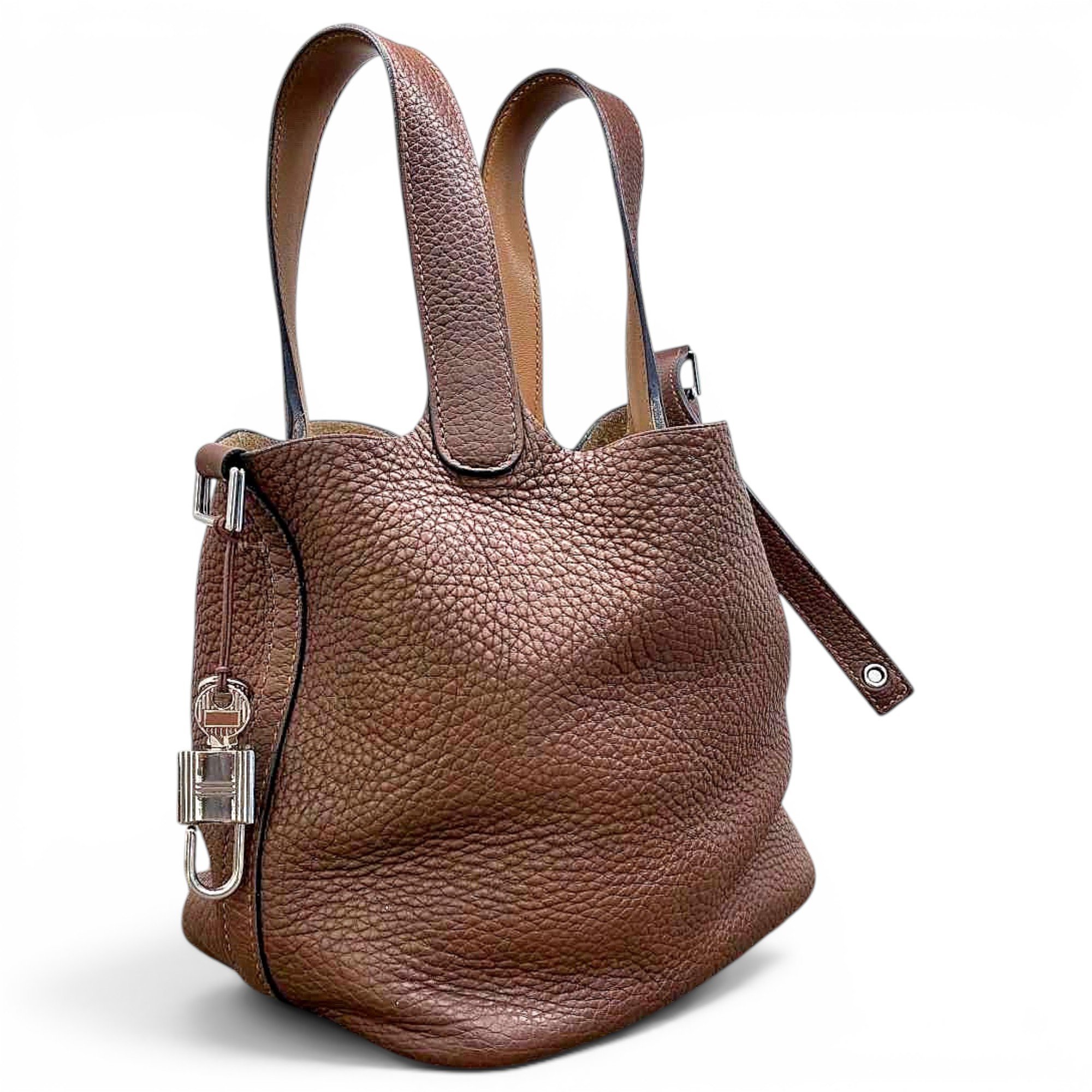 Picotin leather tote