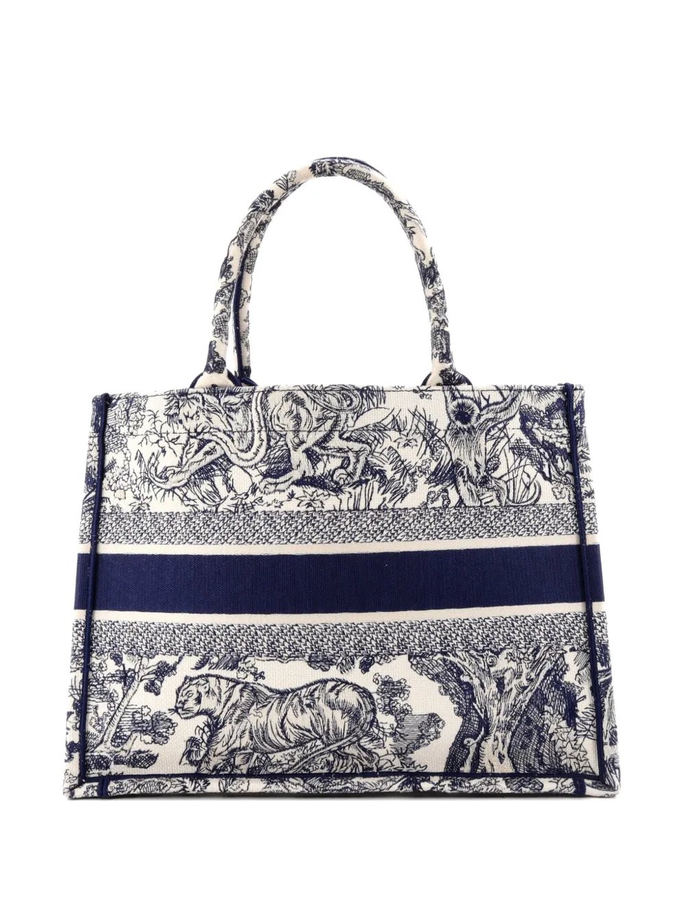 Book Embroidered Canvas Medium tote bag
