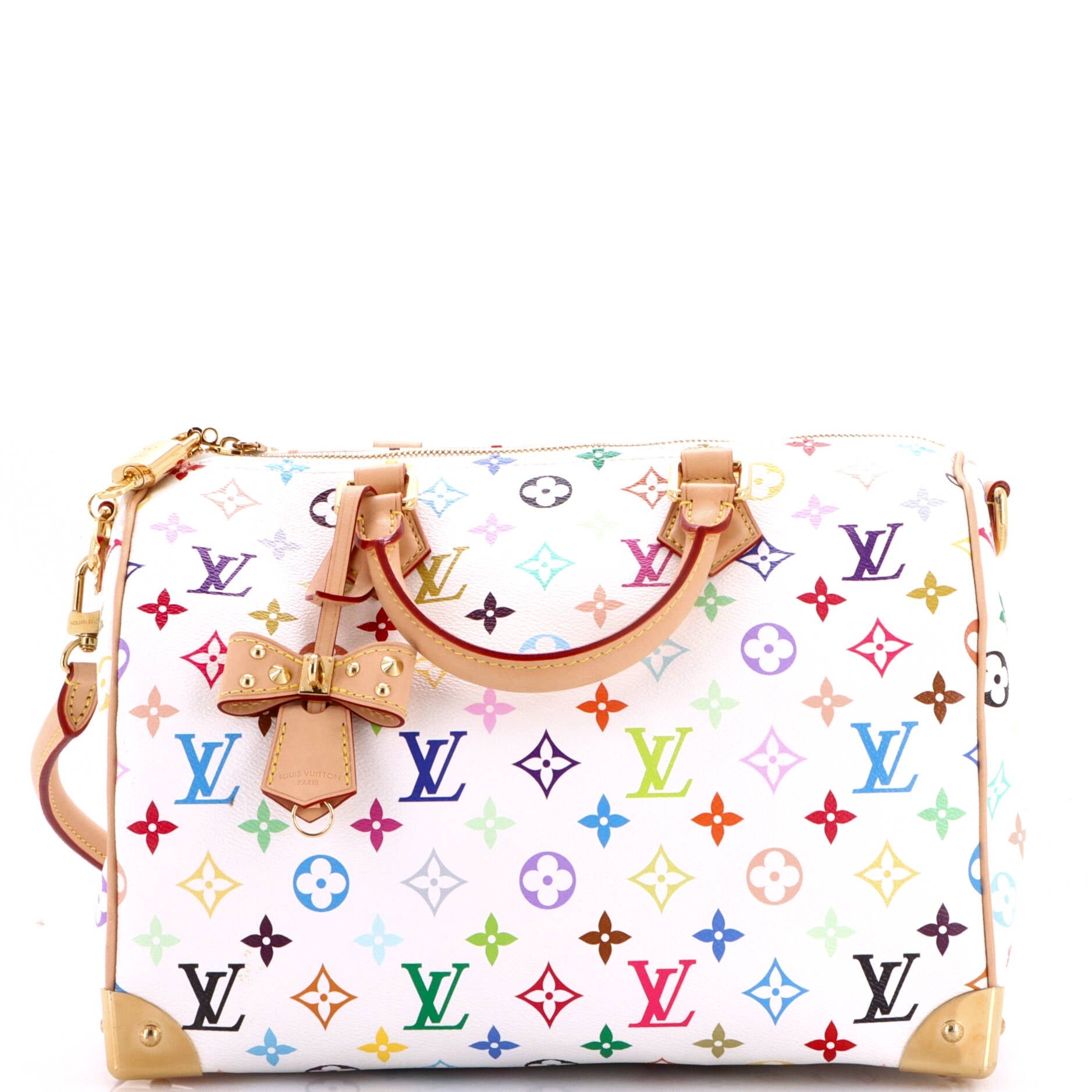 x Takashi Murakami Speedy Soft Bandouliere Bag Monogram Multicolor 30