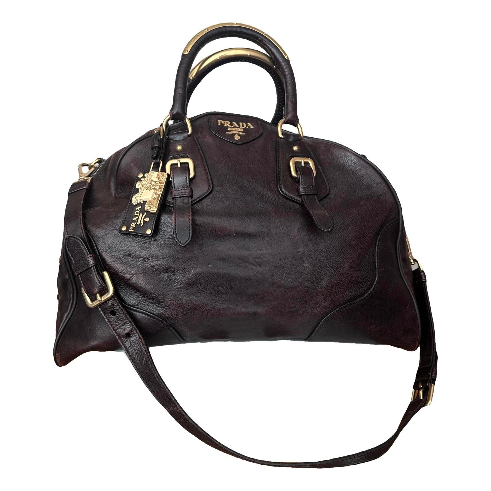 Bowling leather tote