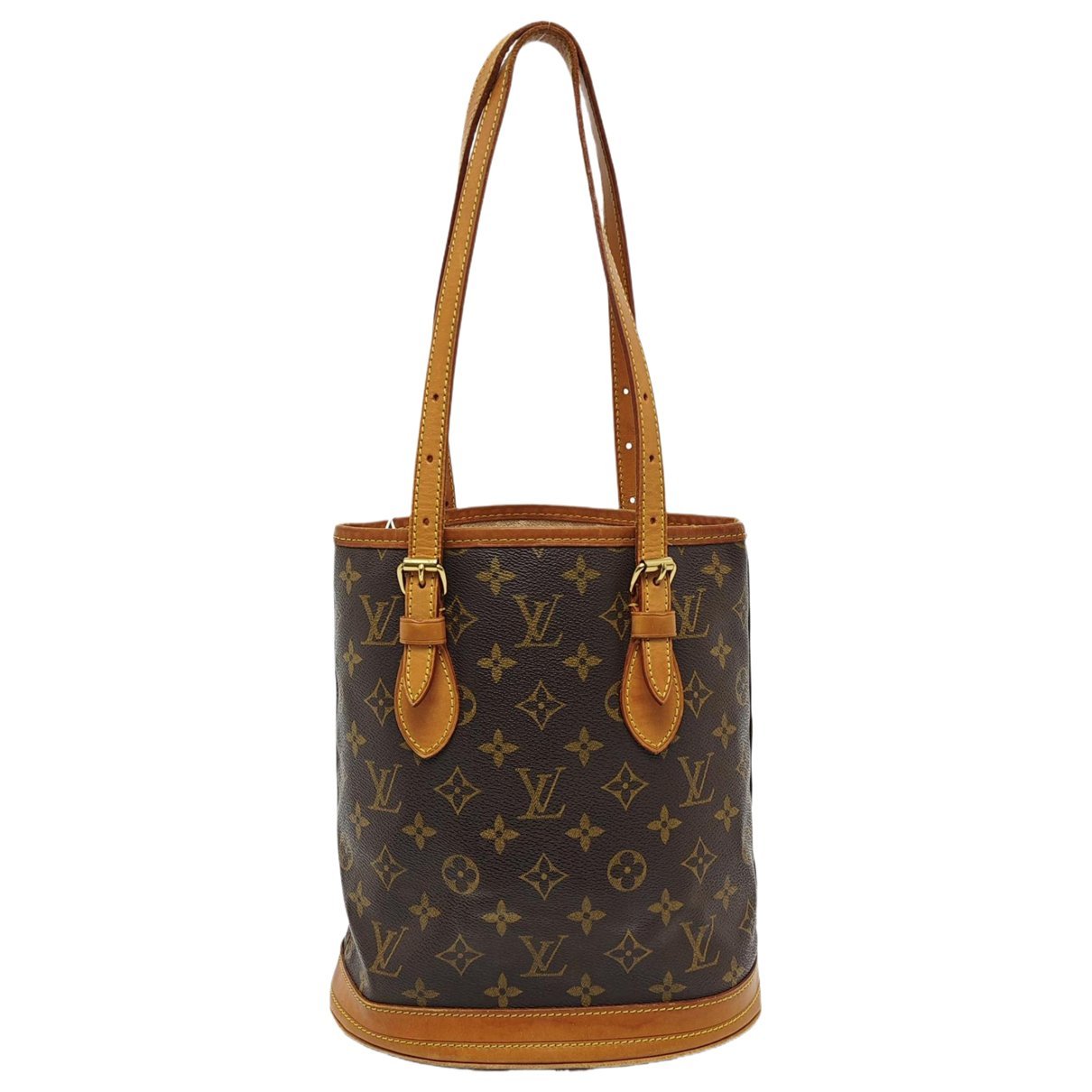Bucket leather handbag