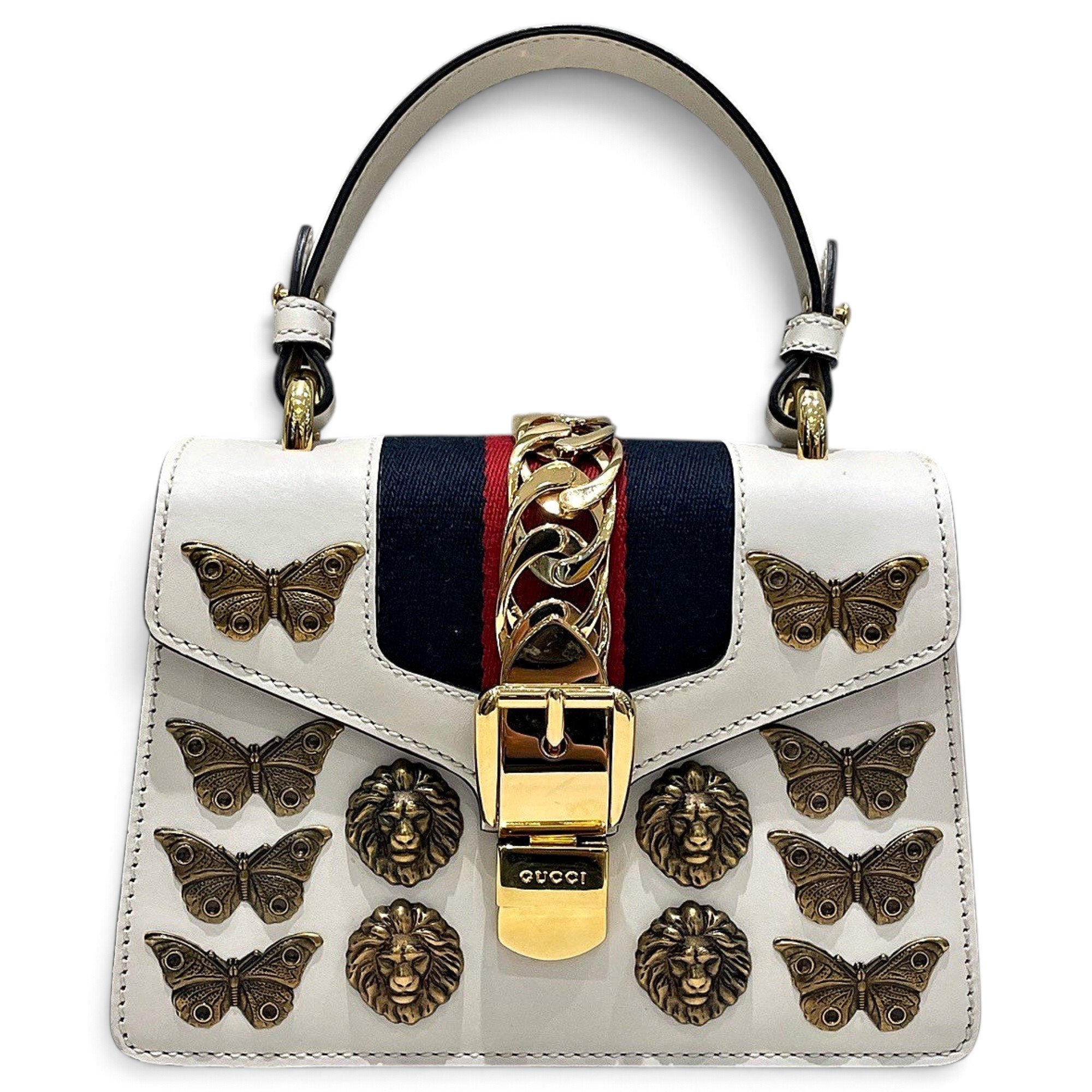 Gucci Sylvie Top Handle leather handbag