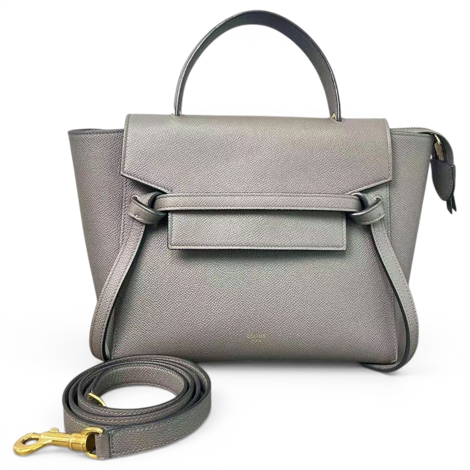 Belt leather handbag